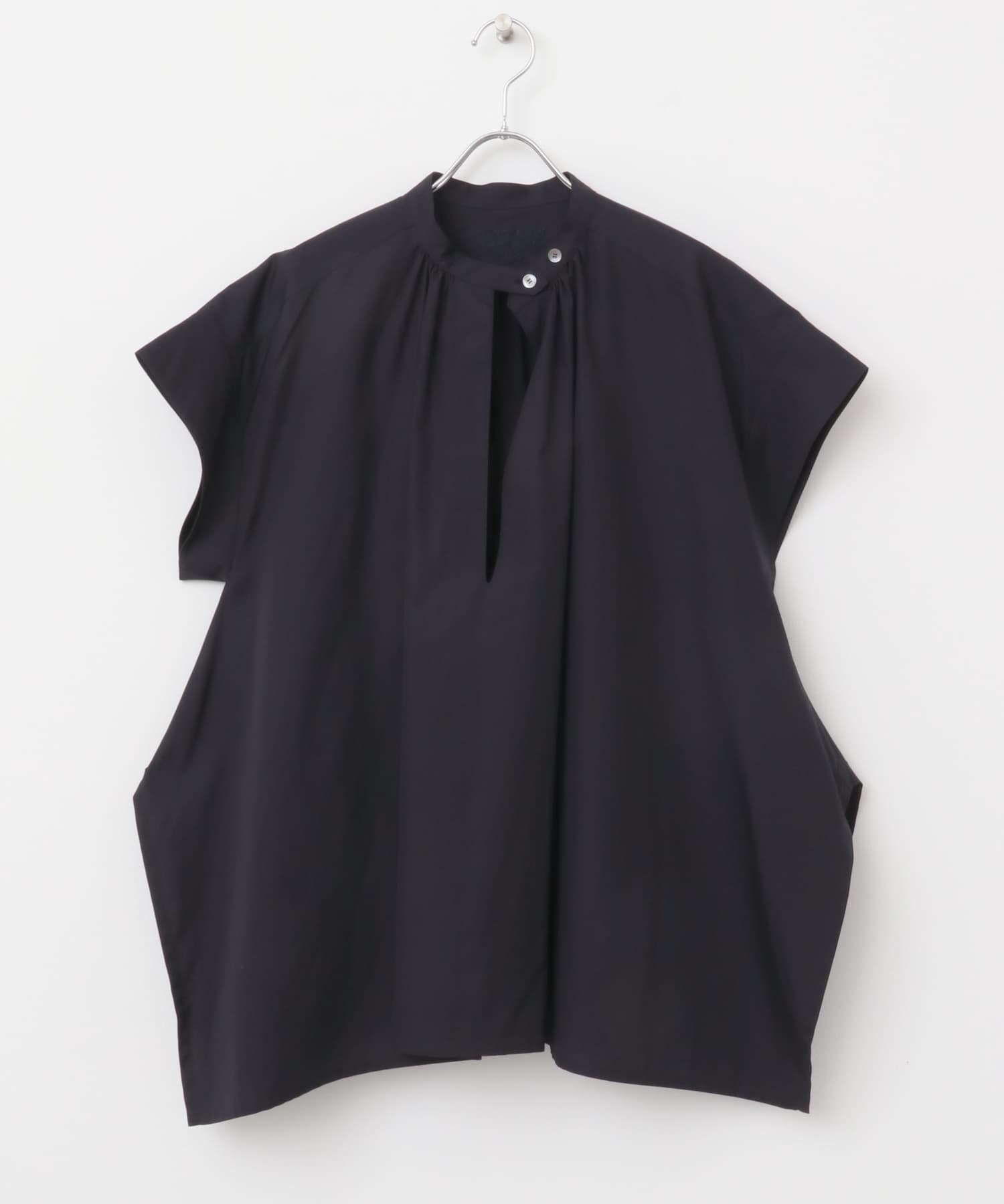 YLEVE　COTTON TYPEWRITER SHIRTS NAVY 1