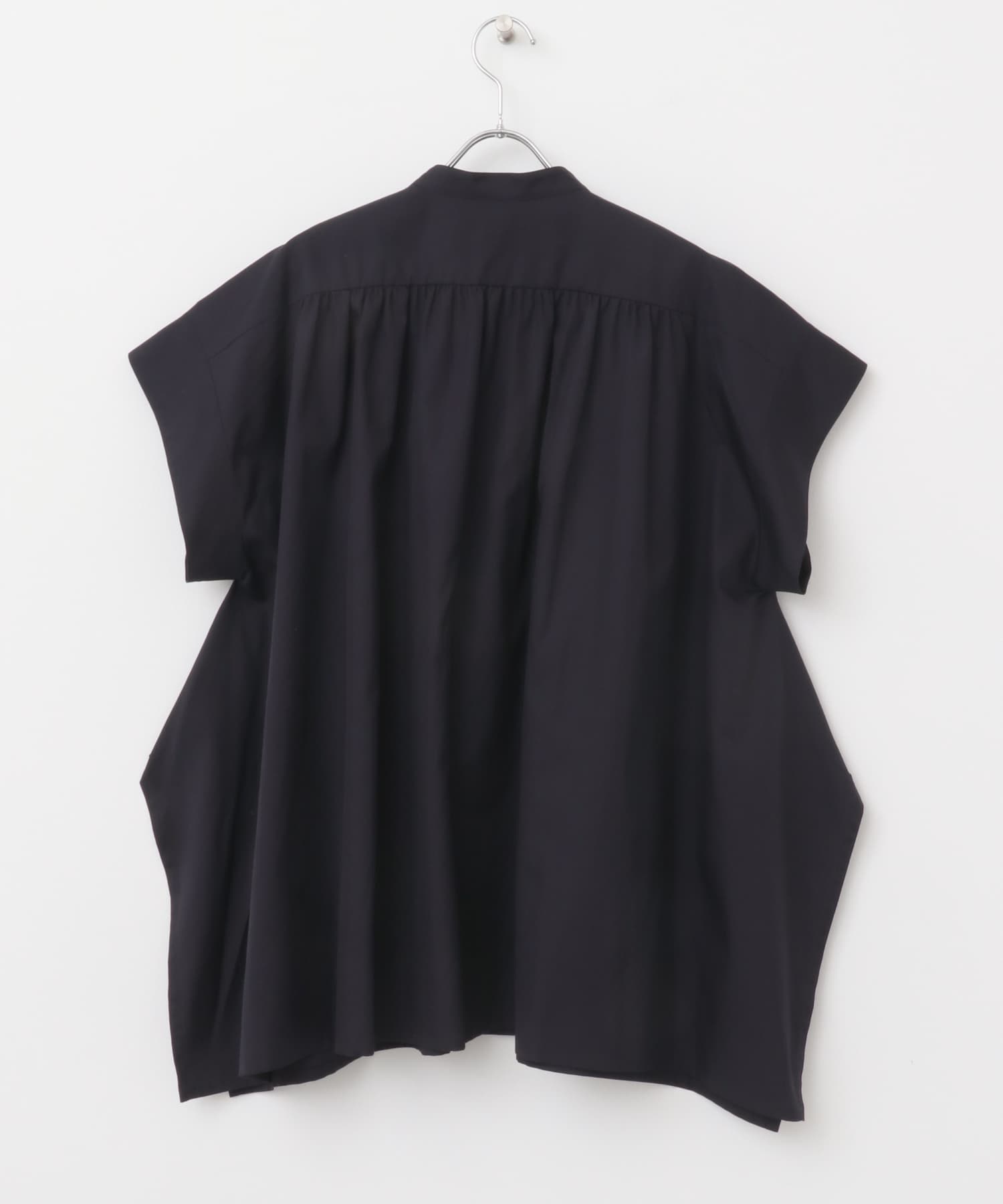 YLEVE　COTTON TYPEWRITER SHIRTS NAVY 1