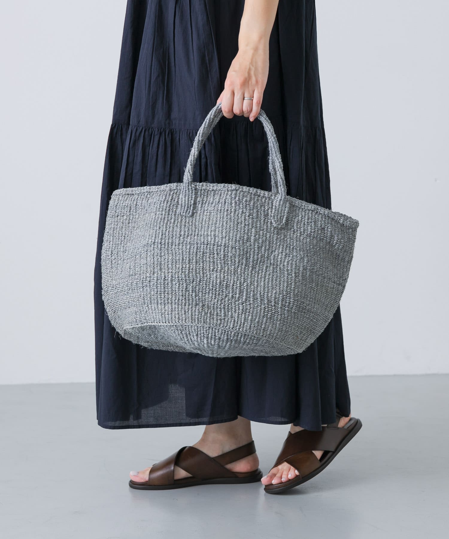 アフリカンスクエア　サイザルバッグ