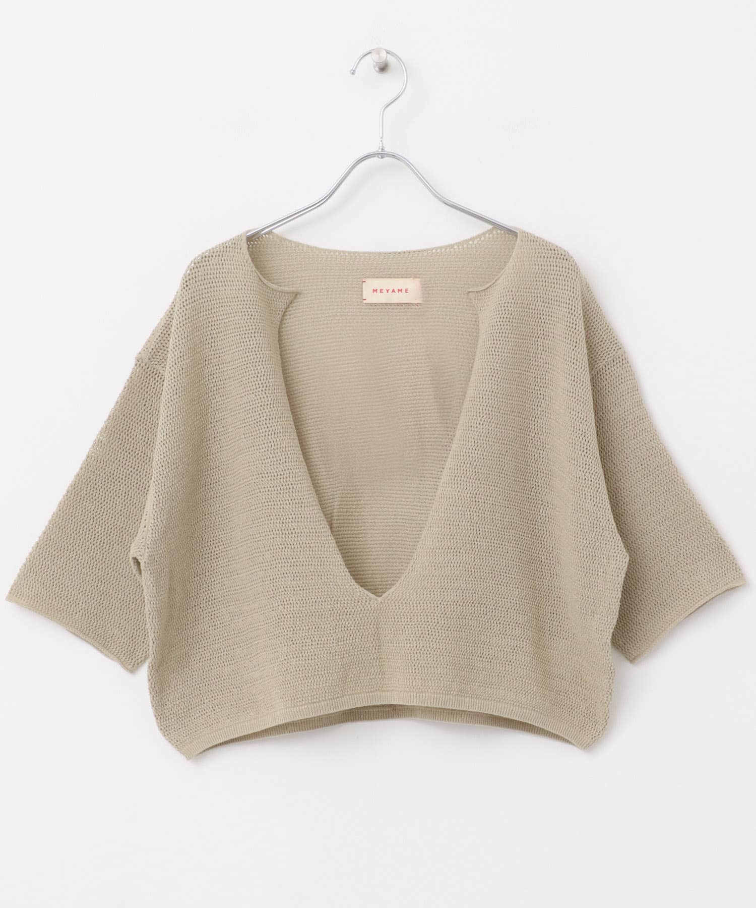 MEYAME　LONG SLIT HALF KNIT