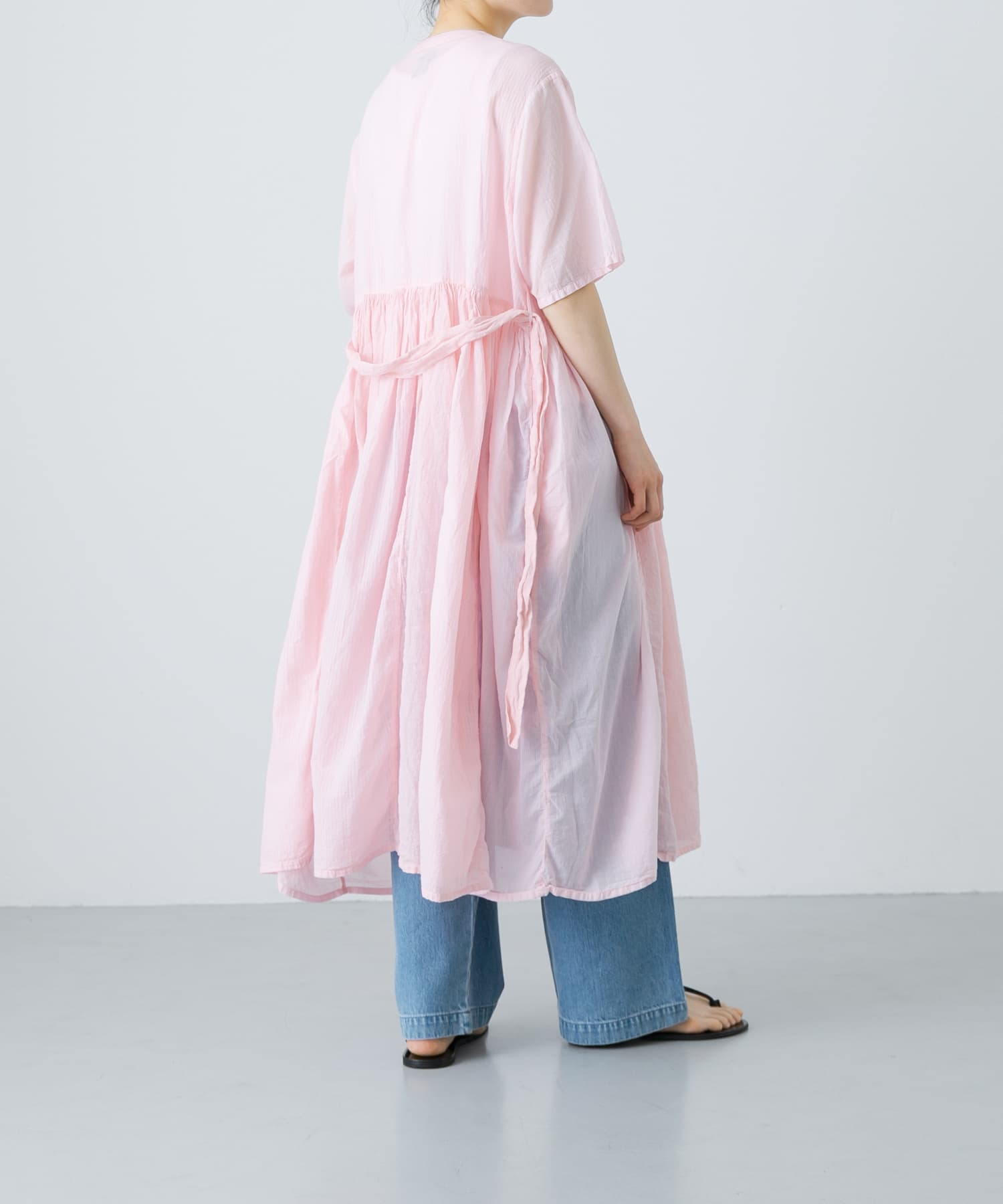 maison de soil PATCHWORK WRAP DRESS(2 L.PINK): ワンピース