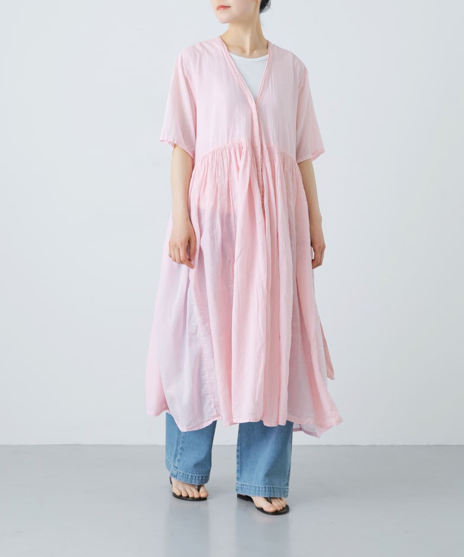 maison de soil メゾンドソイル　ピンクパッチワークワンピース maison de soil PATCHWORK WRAP DRESS(2 L.PINK): ワンピース｜URBAN