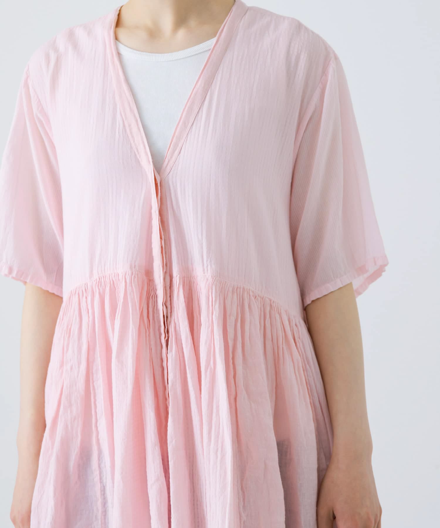 maison de soil PATCHWORK WRAP DRESS(2 L.PINK): ワンピース｜URBAN