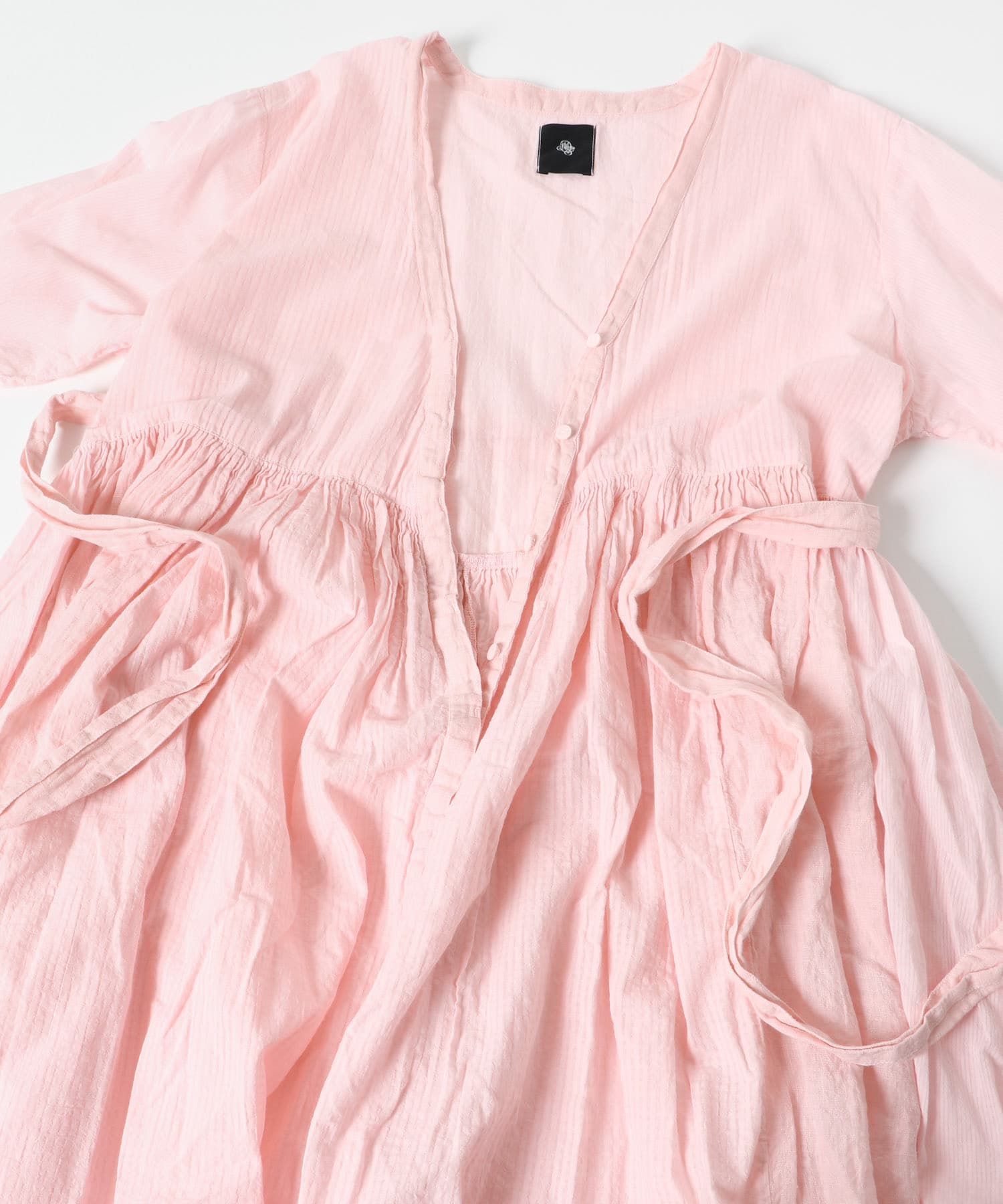 maison de soil PATCHWORK WRAP DRESS(2 L.PINK): ワンピース｜URBAN