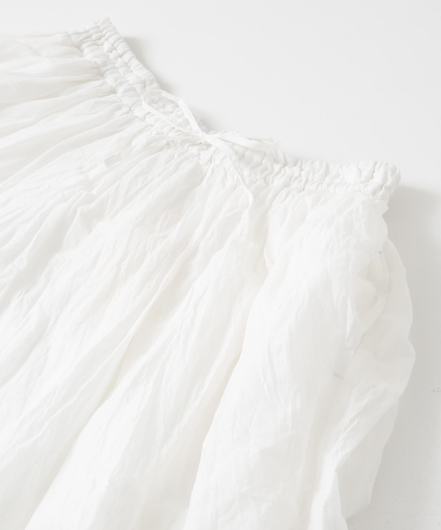 SOIL　VOILE LACE GATHERED SKIRT OFF WHITE 2
