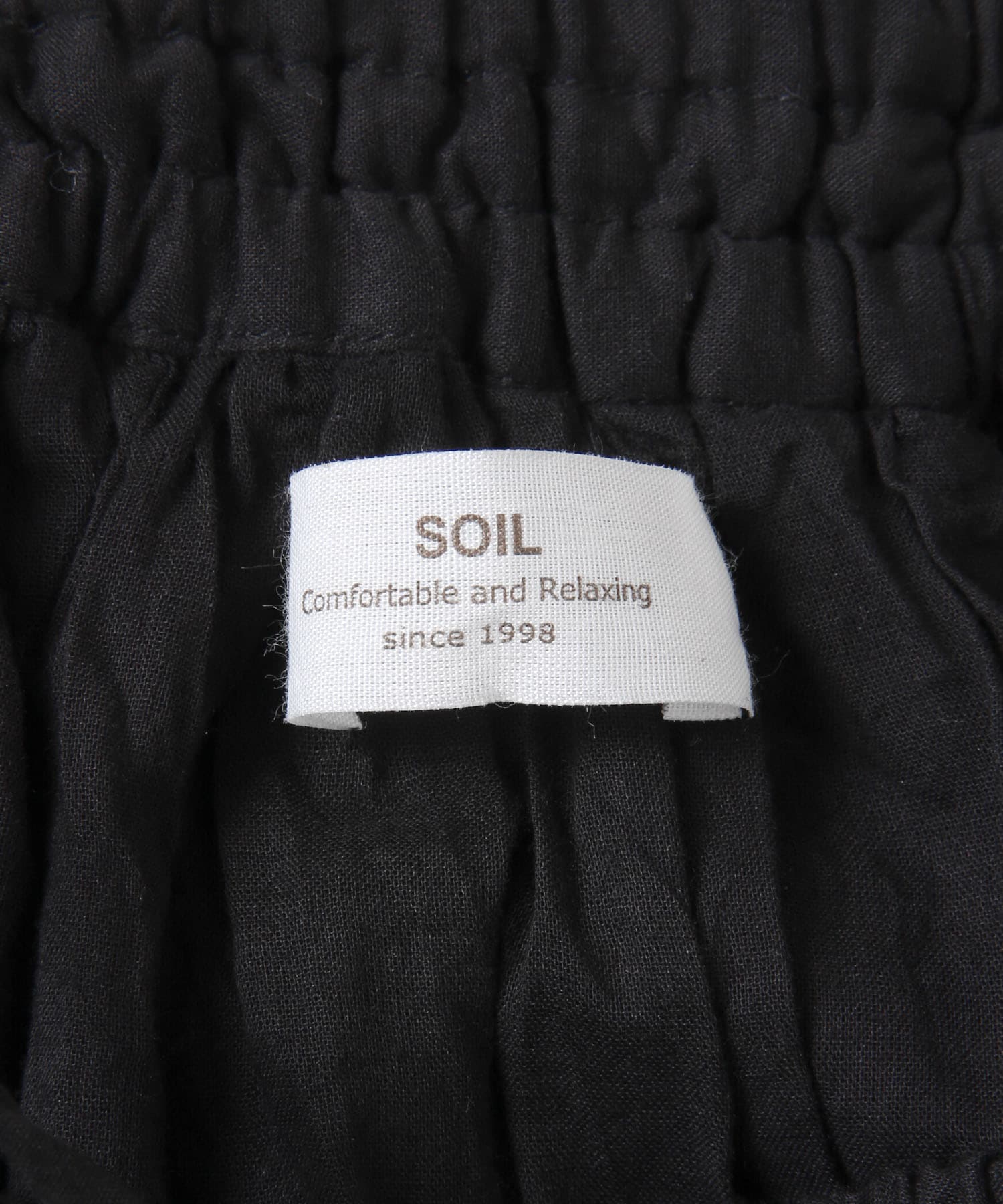 SOIL　VOILE LACE GATHERED SKIRT BLACK 2