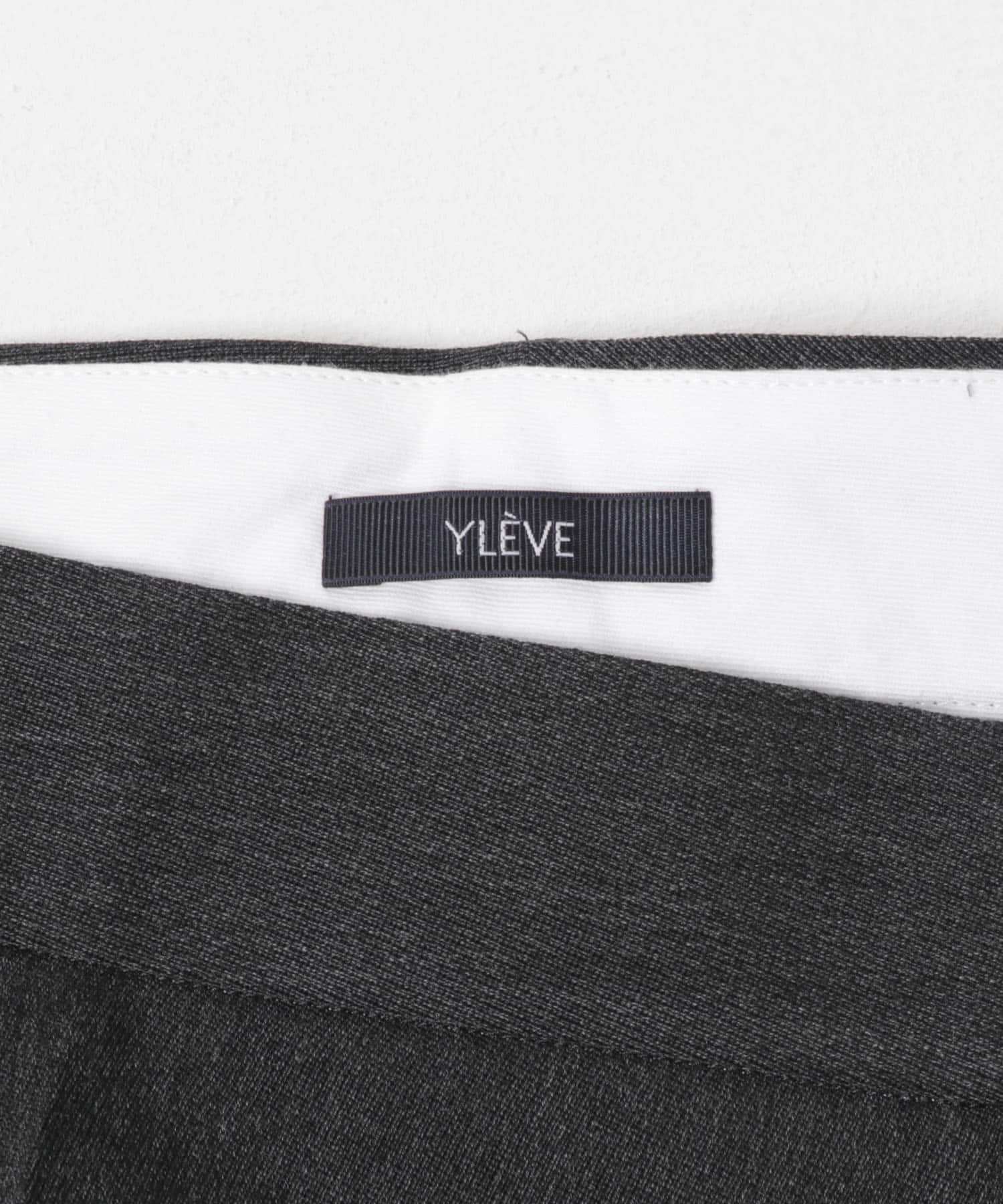 YLEVE　WOOL TRICHOTINE TROUSERS CHARCOAL 1