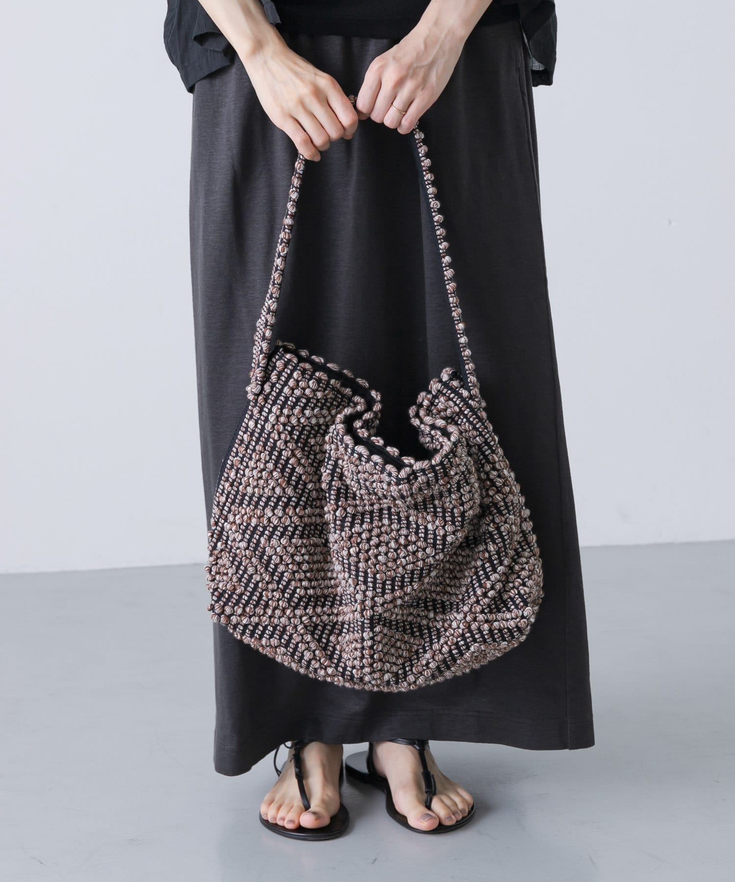Antonello Tedde　BUDELLI LARGE ROMBI BrownBlack one