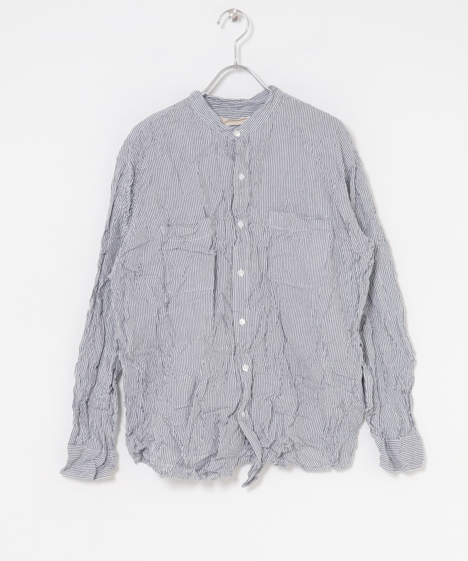 Vas-Y Lentement　STRIPE LONG-SLEEVE SHIRTS WHT/NV M