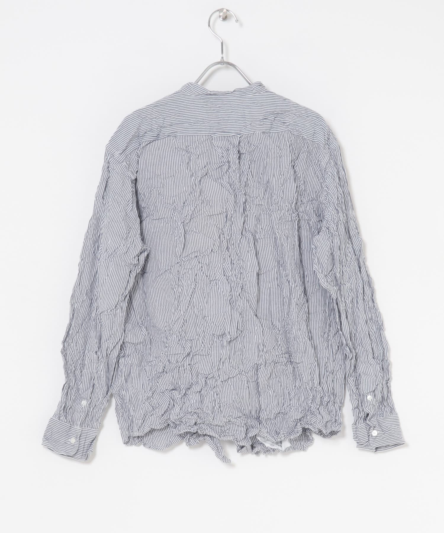 Vas-Y Lentement　STRIPE LONG-SLEEVE SHIRTS WHT/NV M