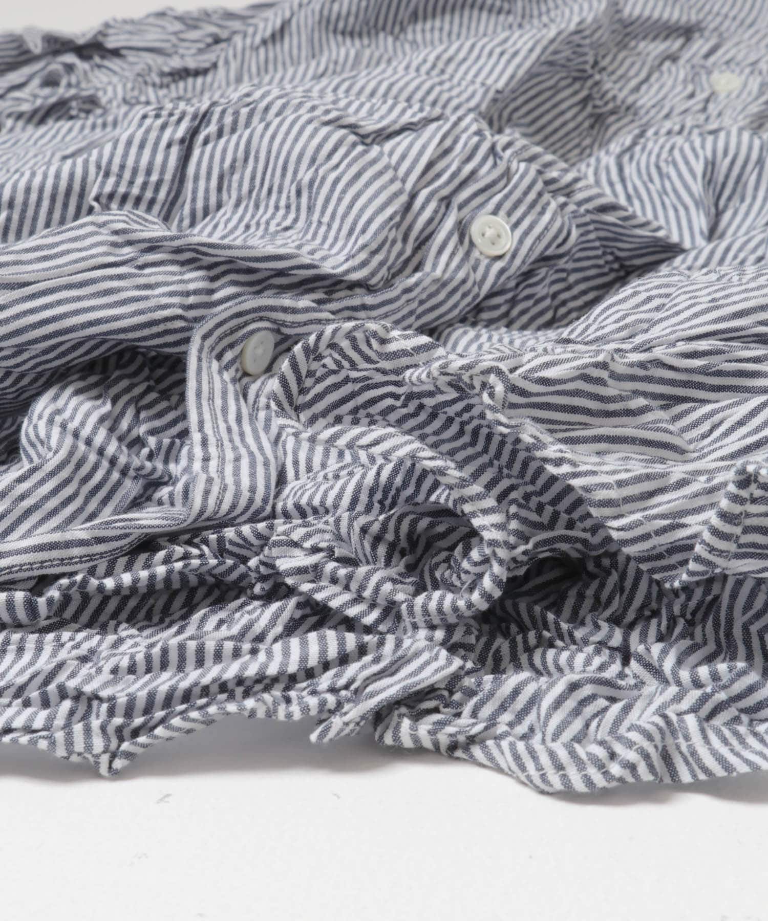 Vas-Y Lentement　STRIPE LONG-SLEEVE SHIRTS WHT/NV M