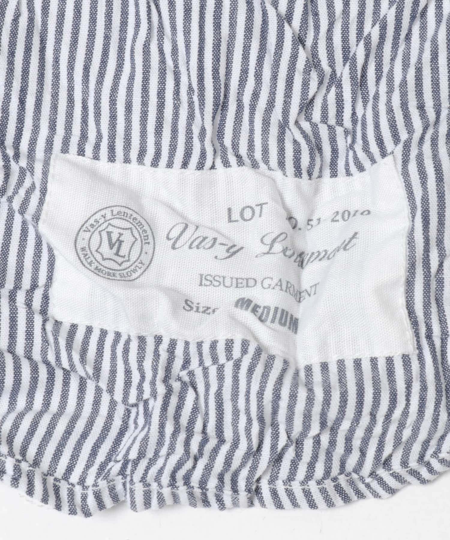 Vas-Y Lentement　STRIPE LONG-SLEEVE SHIRTS WHT/NV M