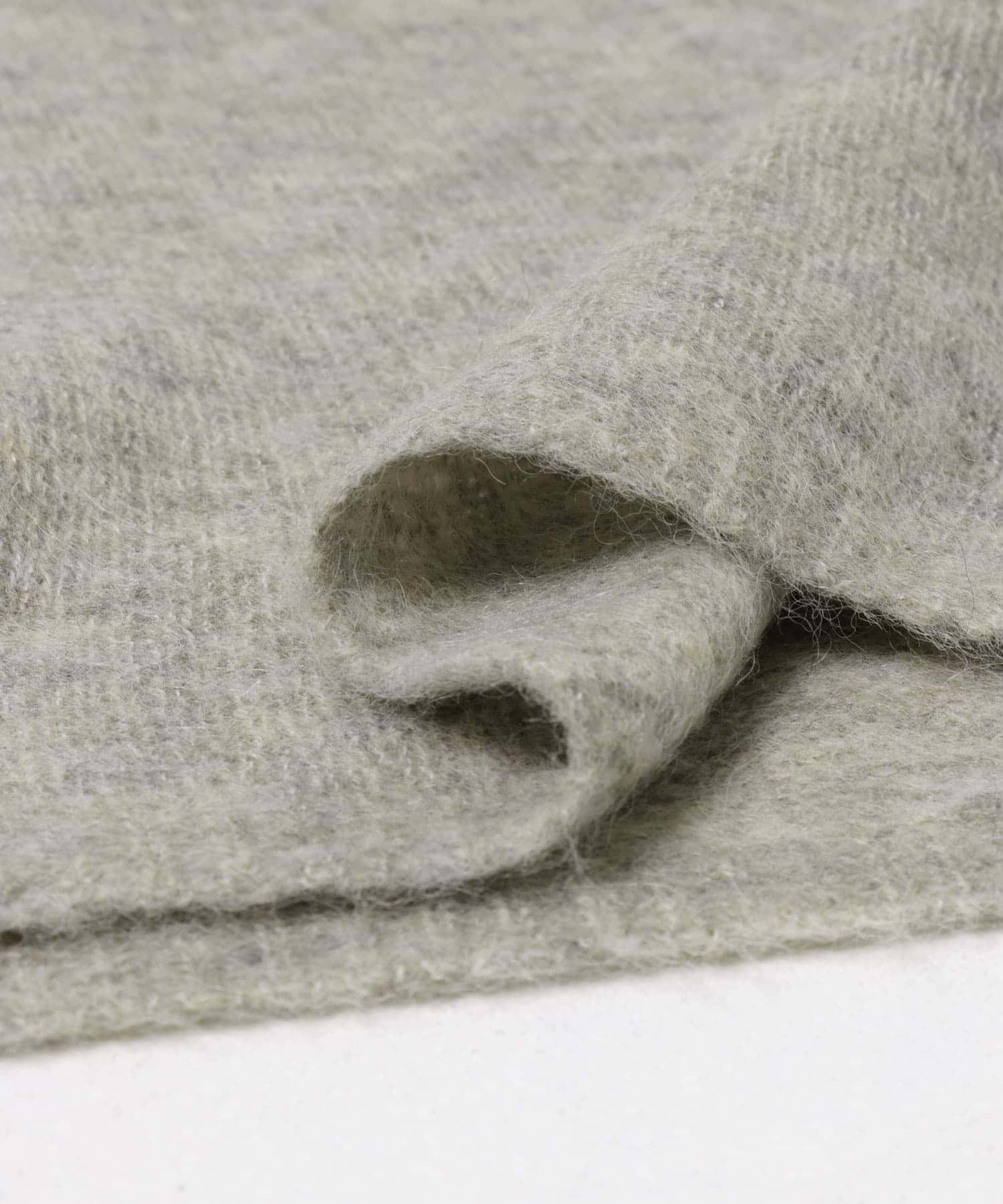 YLEVE　ALPACA KNIT HENLY NECK FOG 1