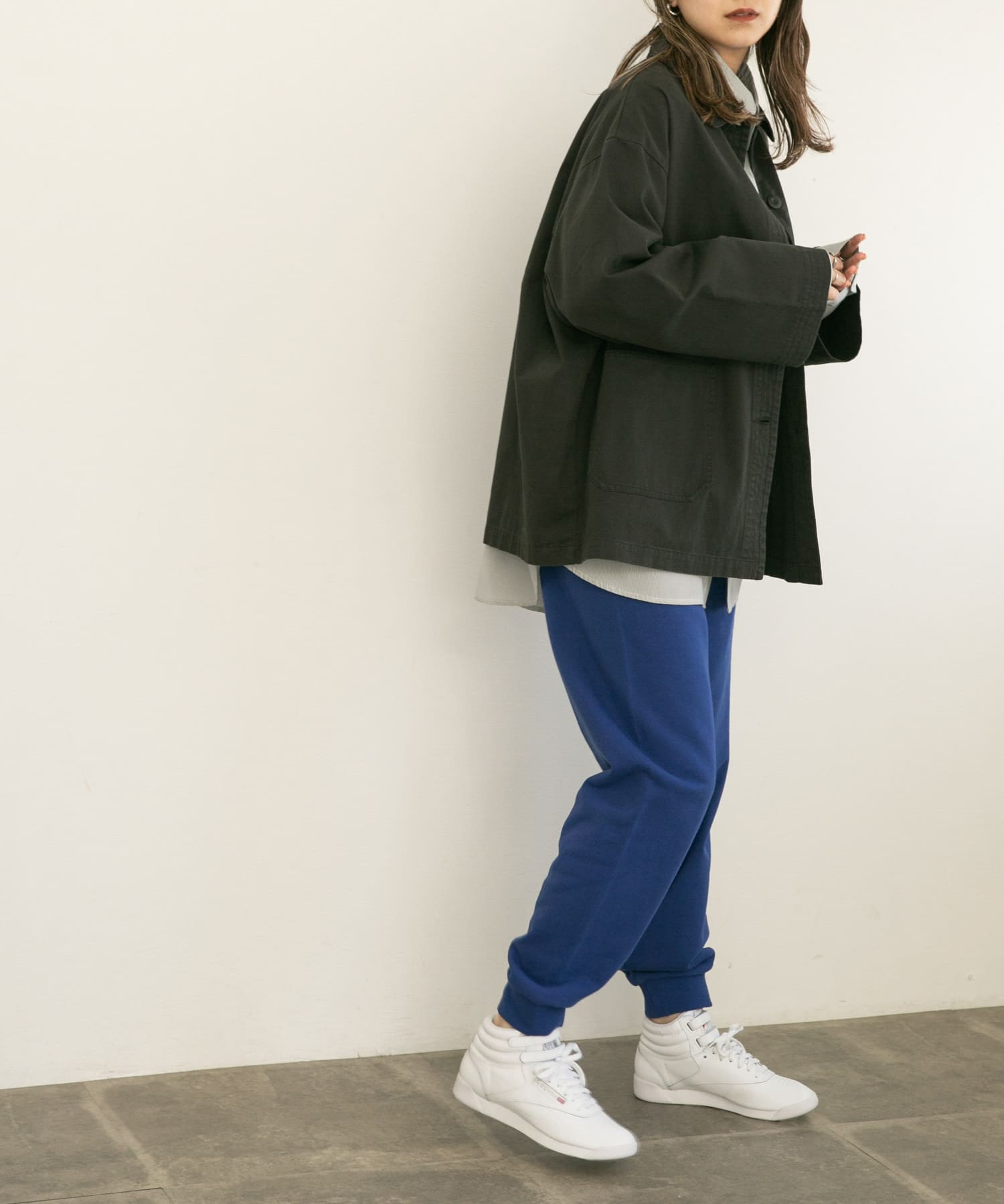Reebok　FREE STYLE HI ホワイト/シルバー 23.5