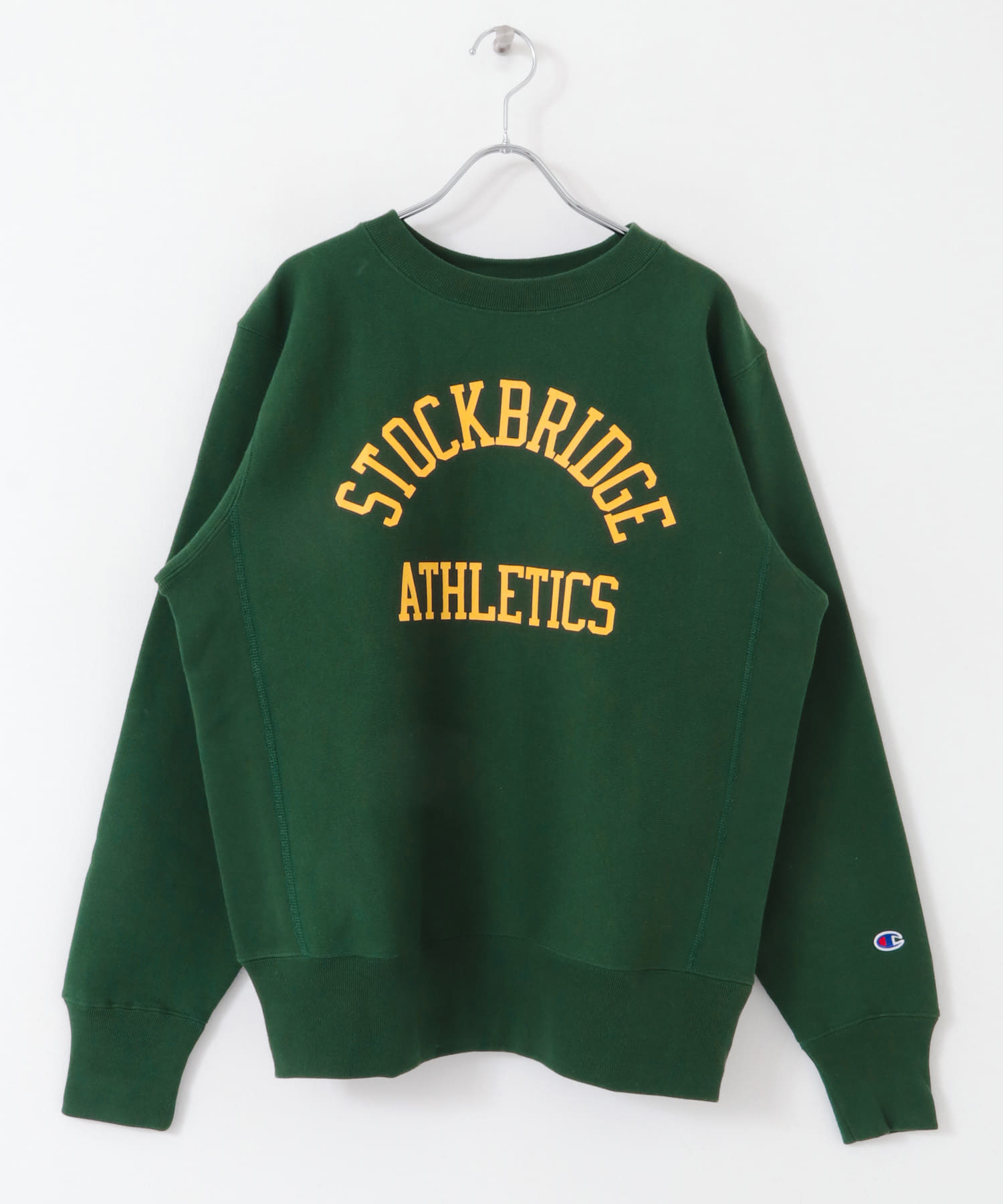 Champion　CREW NECK SWEATSHIRTS ボトルグリーン L