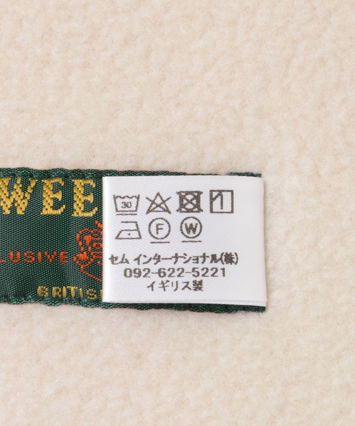 TWEED MILL　Fleece Muffler OATMEAL FREE