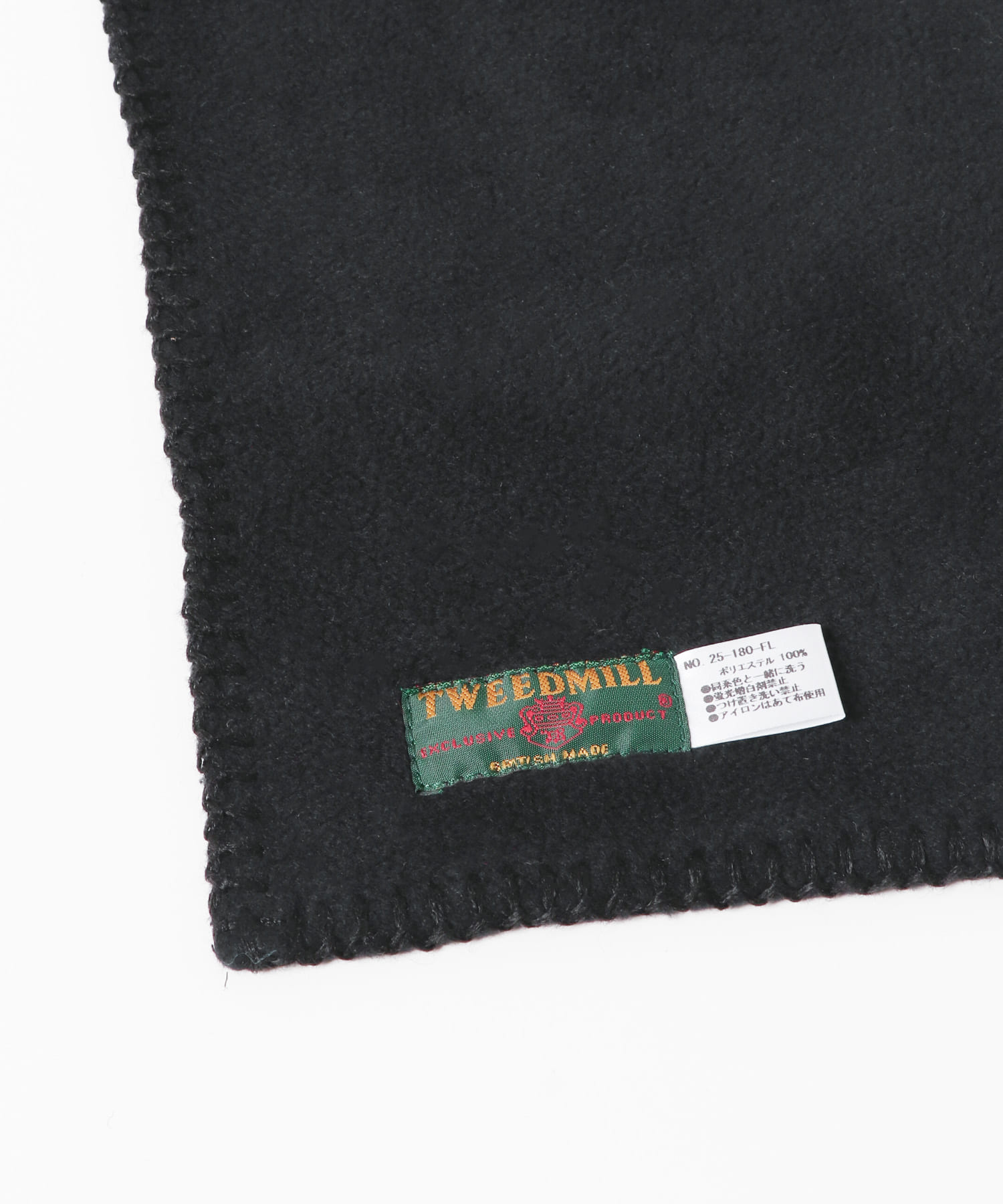 TWEED MILL　Fleece Muffler BLACK FREE