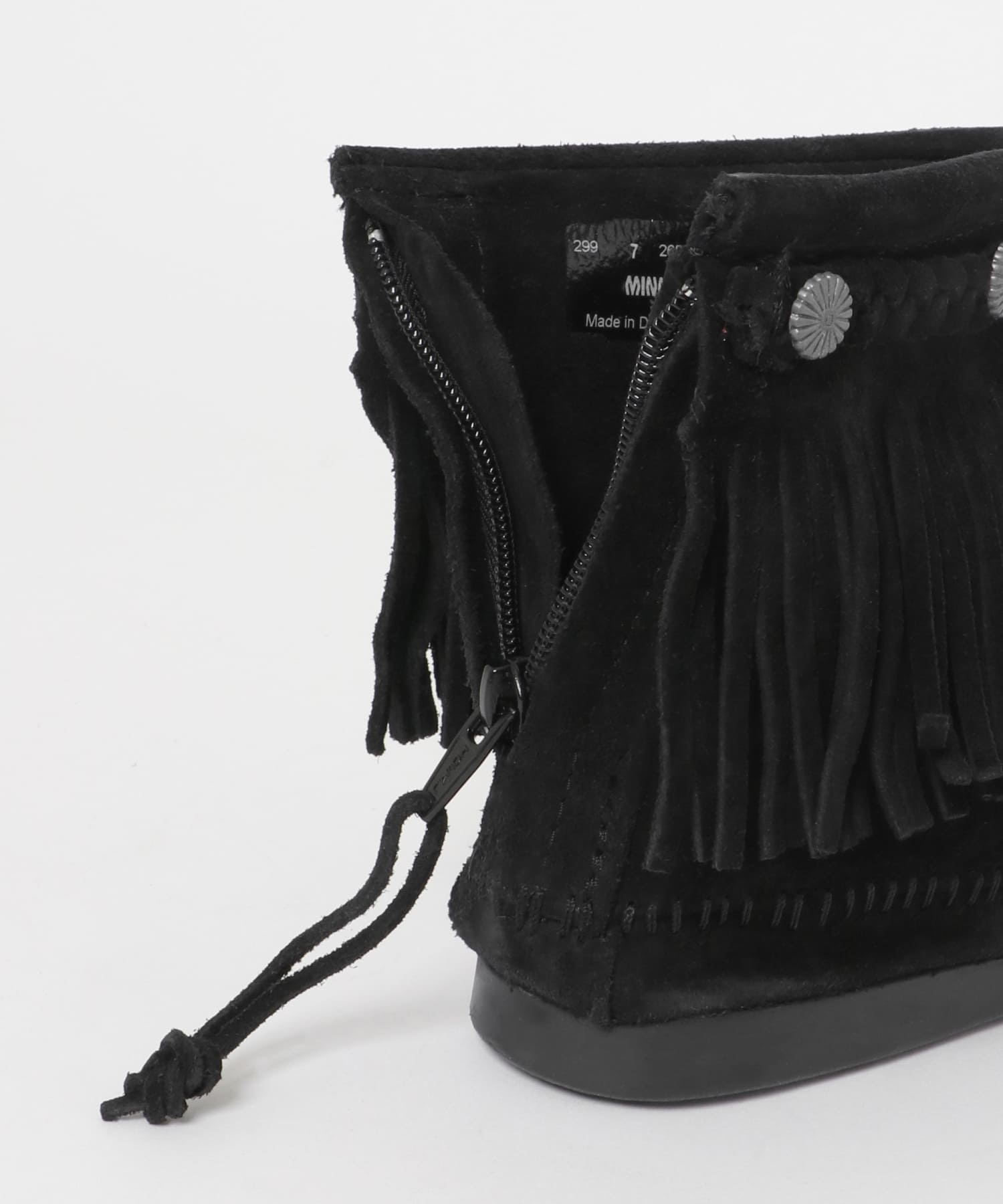 MINNETONKA　HIGHTOP BACKZIP BOOTS BLACK 7