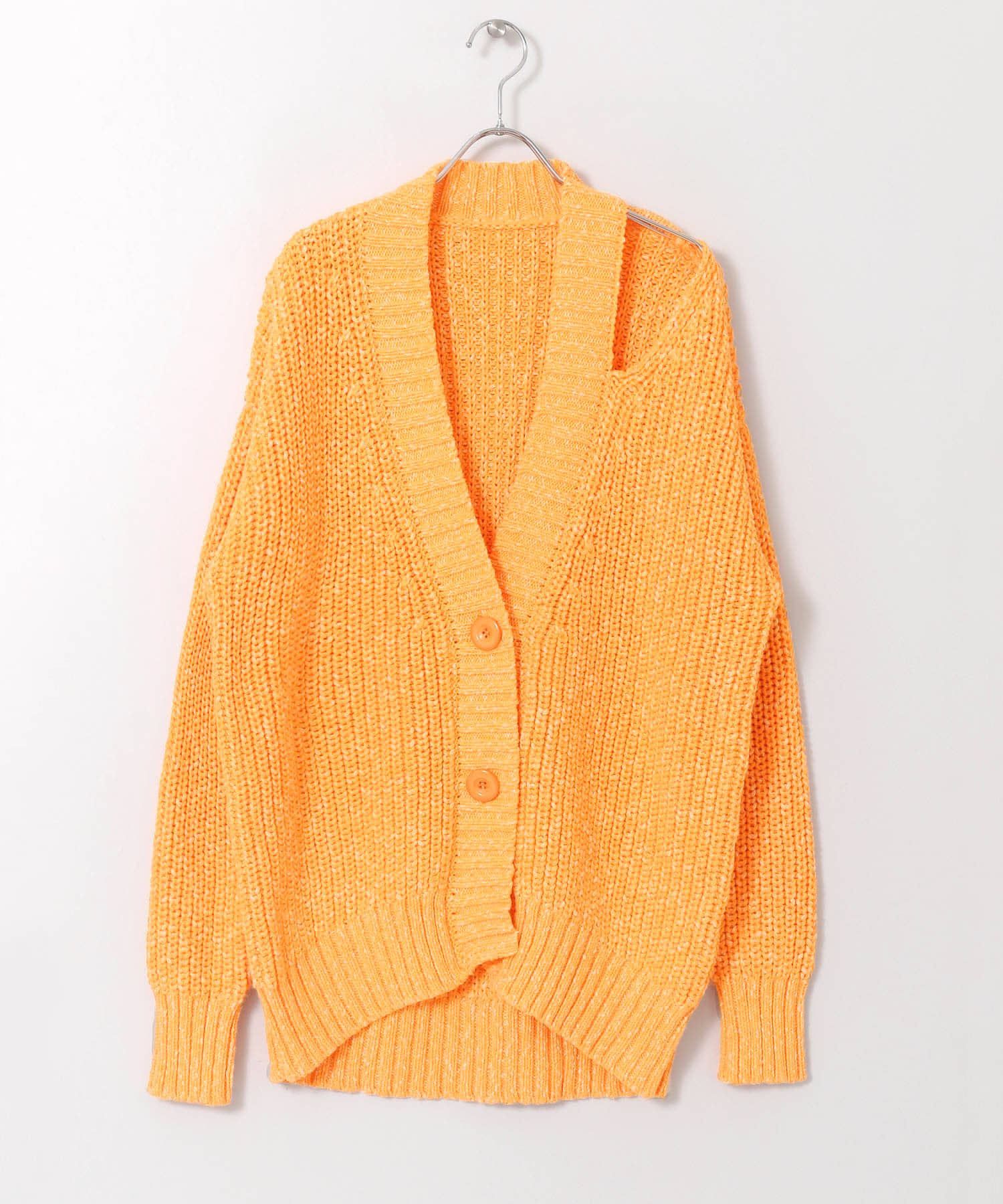 ショルダースリットBIGカーディガン ORANGE one
