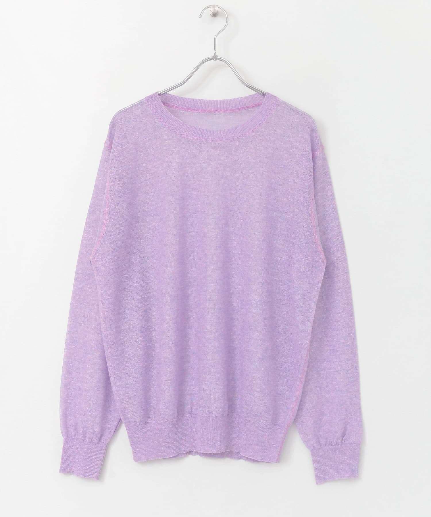 クルーネックシアーニット∴ LAVENDER one