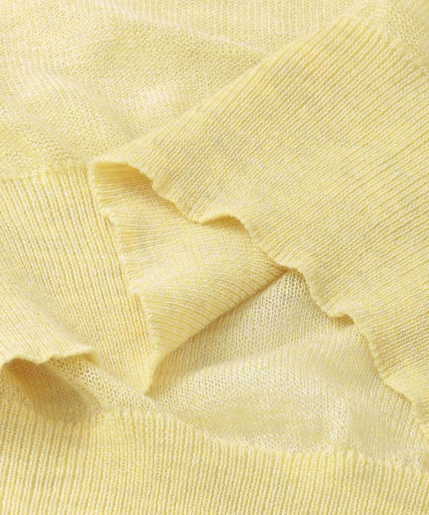 クルーネックシアーニット∴ YELLOW one
