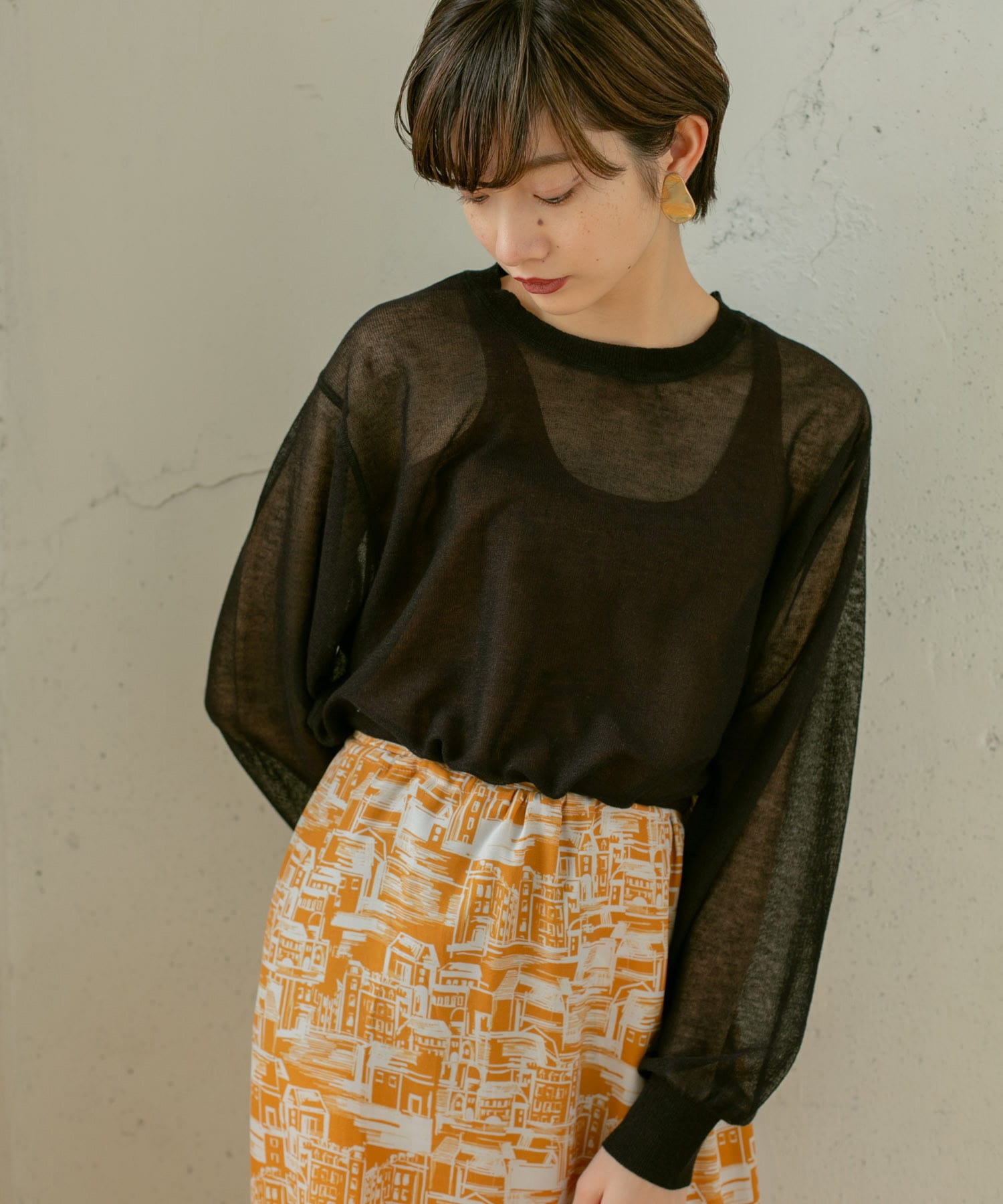 身長：159cm サイズ：one