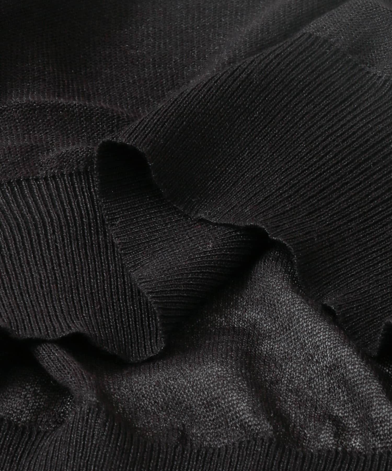 クルーネックシアーニット∴ BLACK one