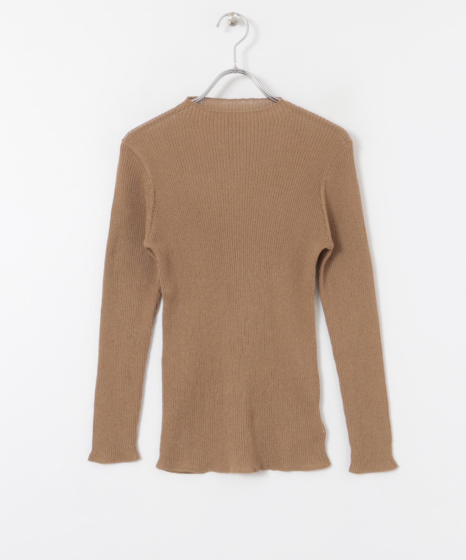 ボトルネックRIBニット∴ BROWN one