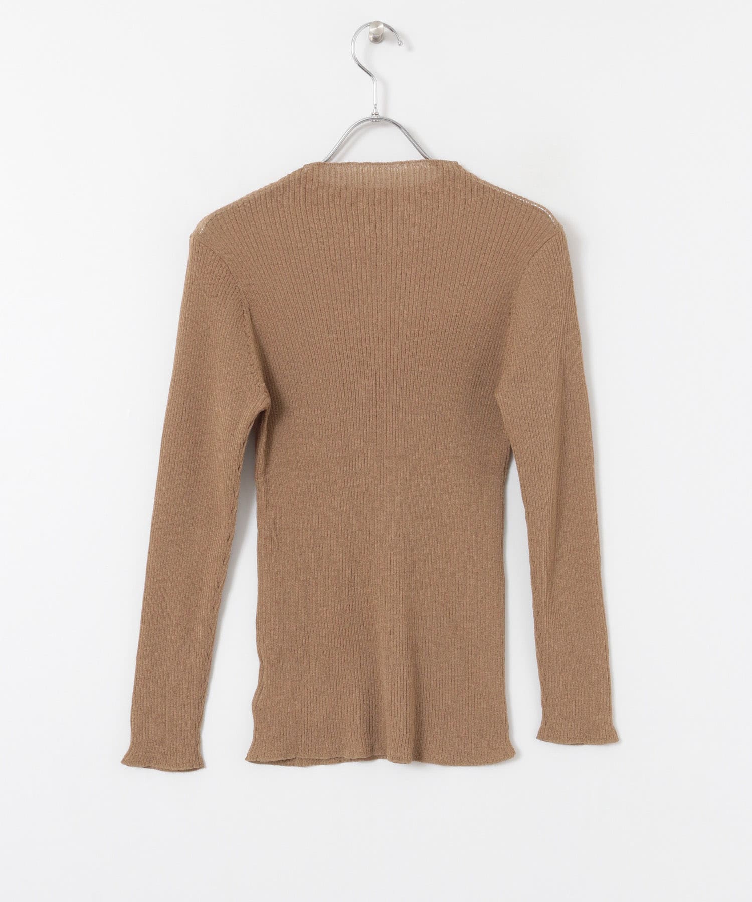 ボトルネックRIBニット∴ BROWN one