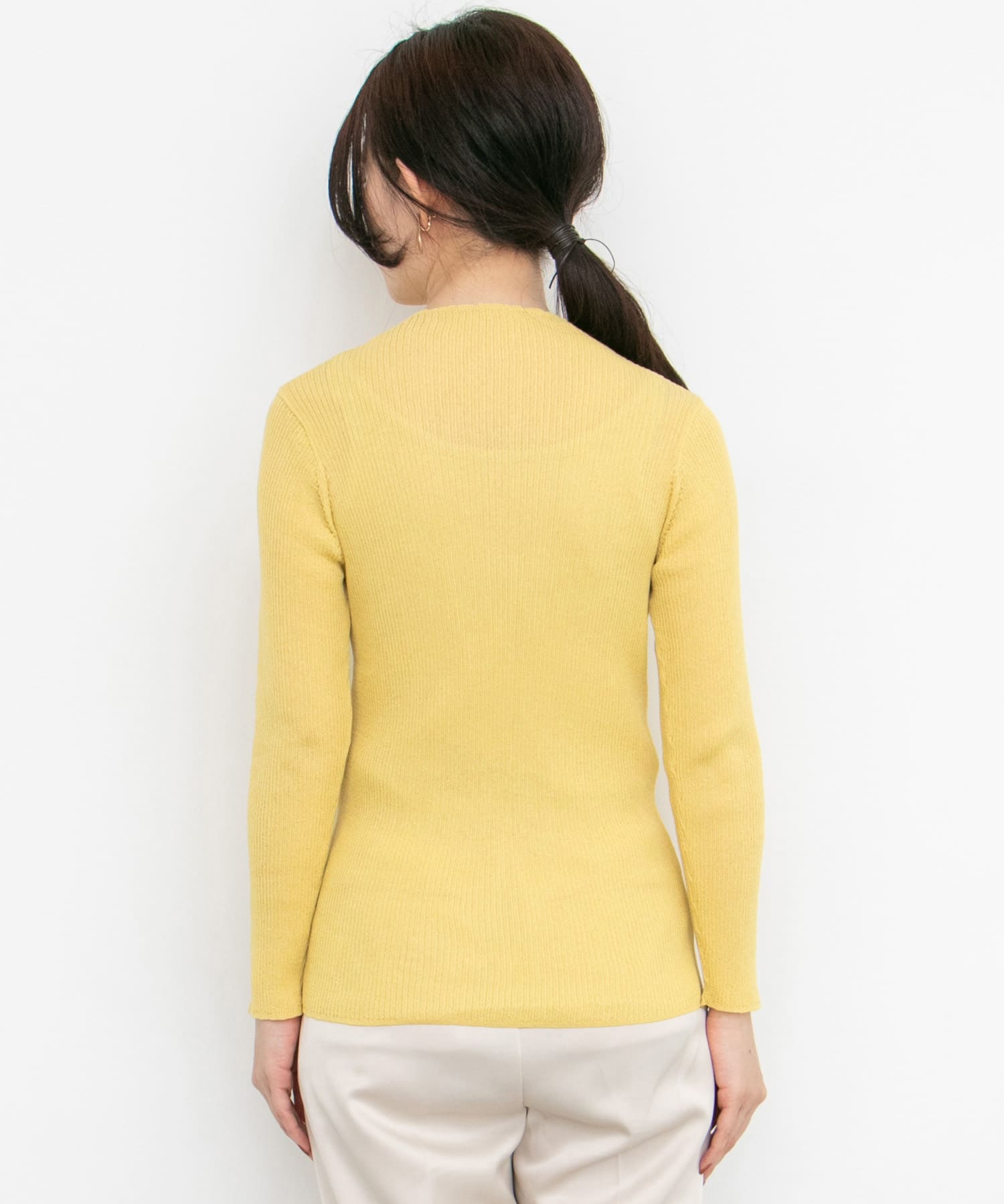 ボトルネックRIBニット∴ YELLOW one