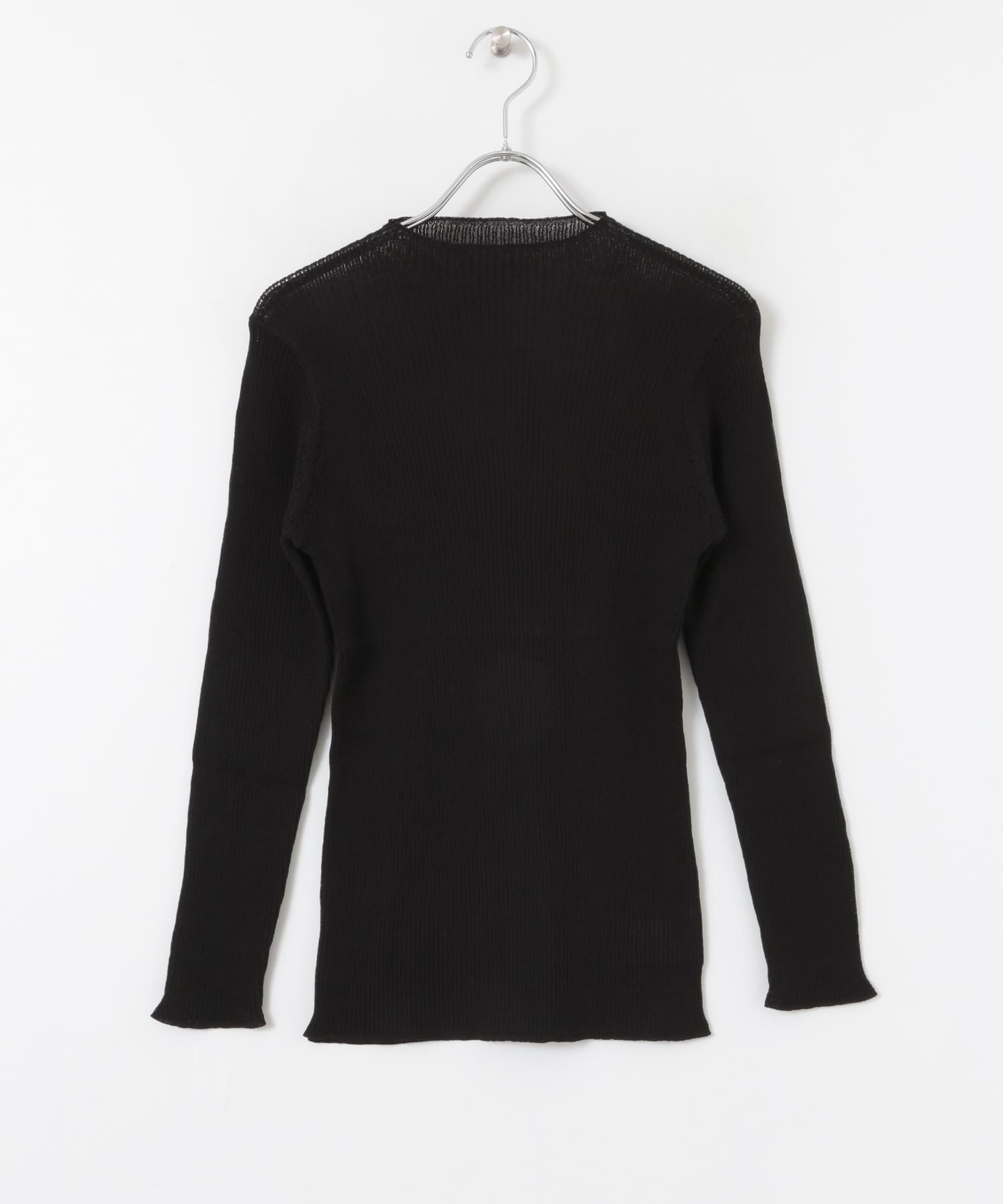 ボトルネックRIBニット∴ BLACK one