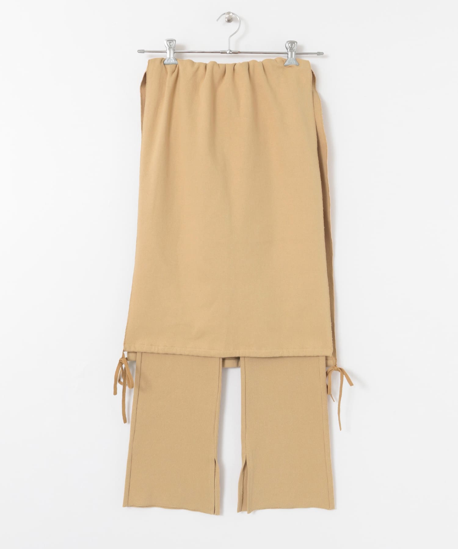 2WAYスカートドッキングカットパンツ∴ BEIGE one