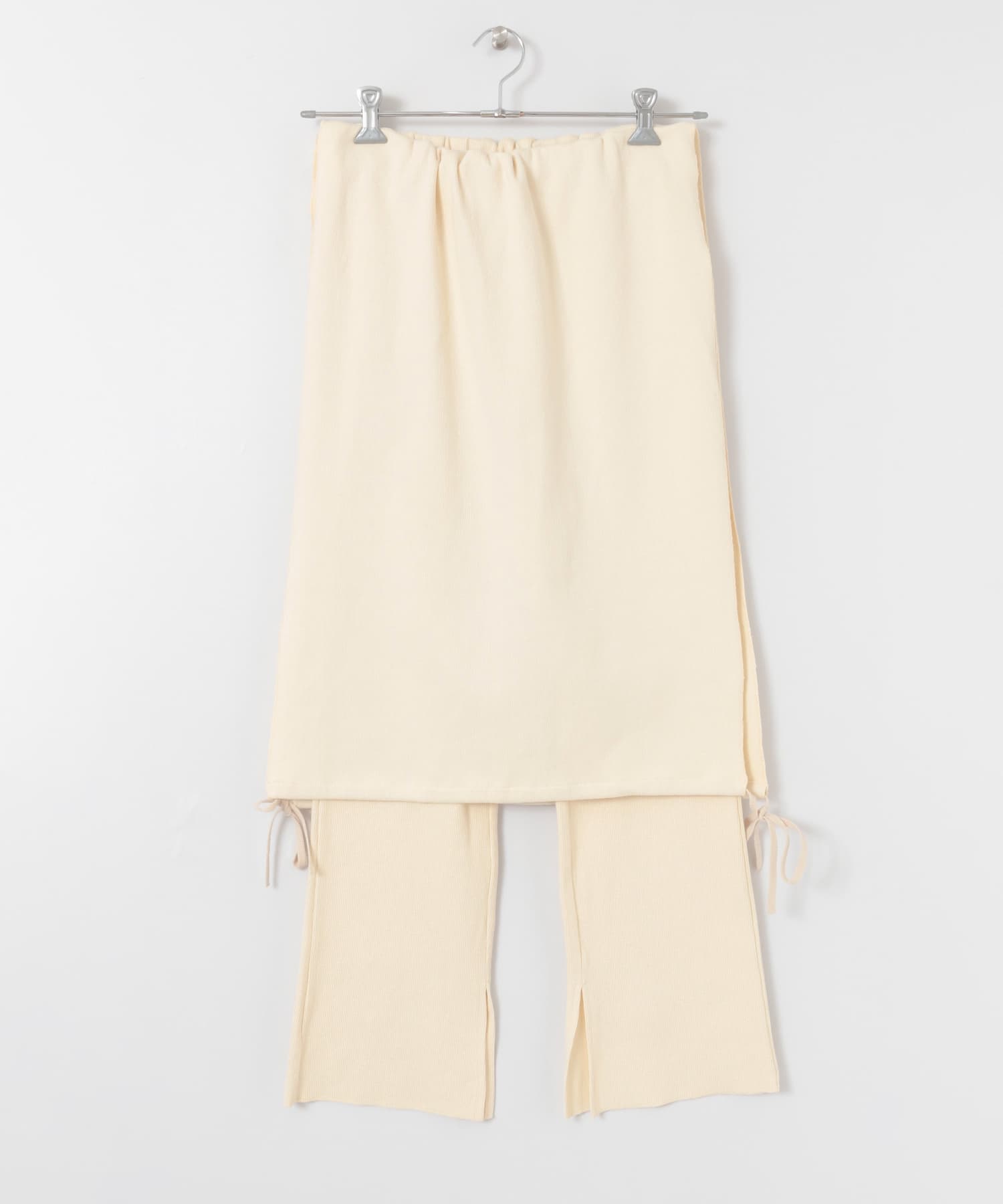 2WAYスカートドッキングカットパンツ∴ IVORY one