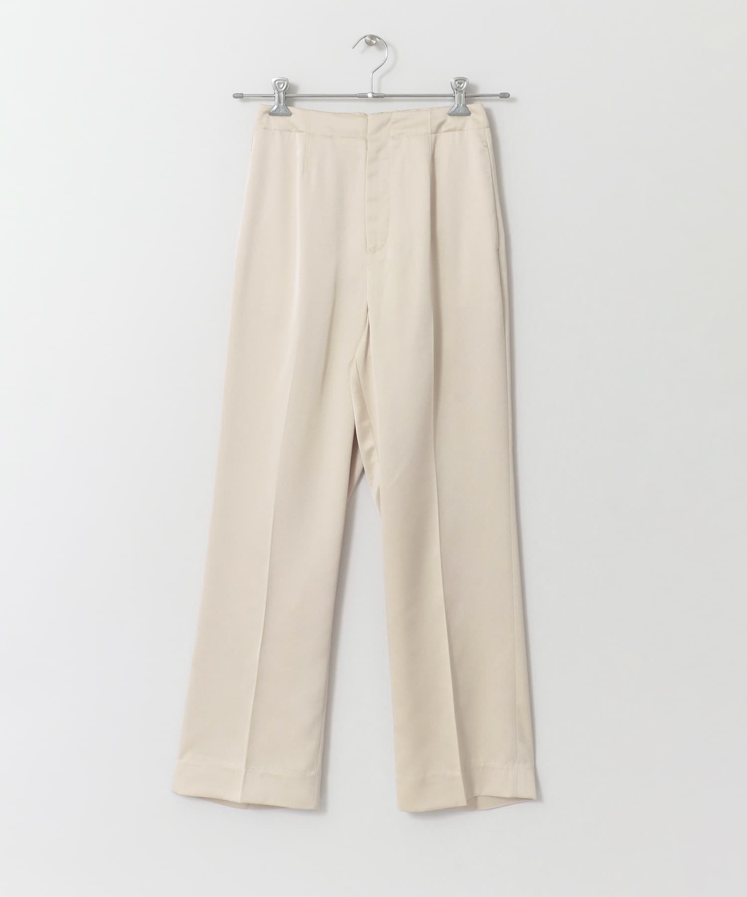 シャイニーセンタープレスパンツ∴ L.BEIGE 36