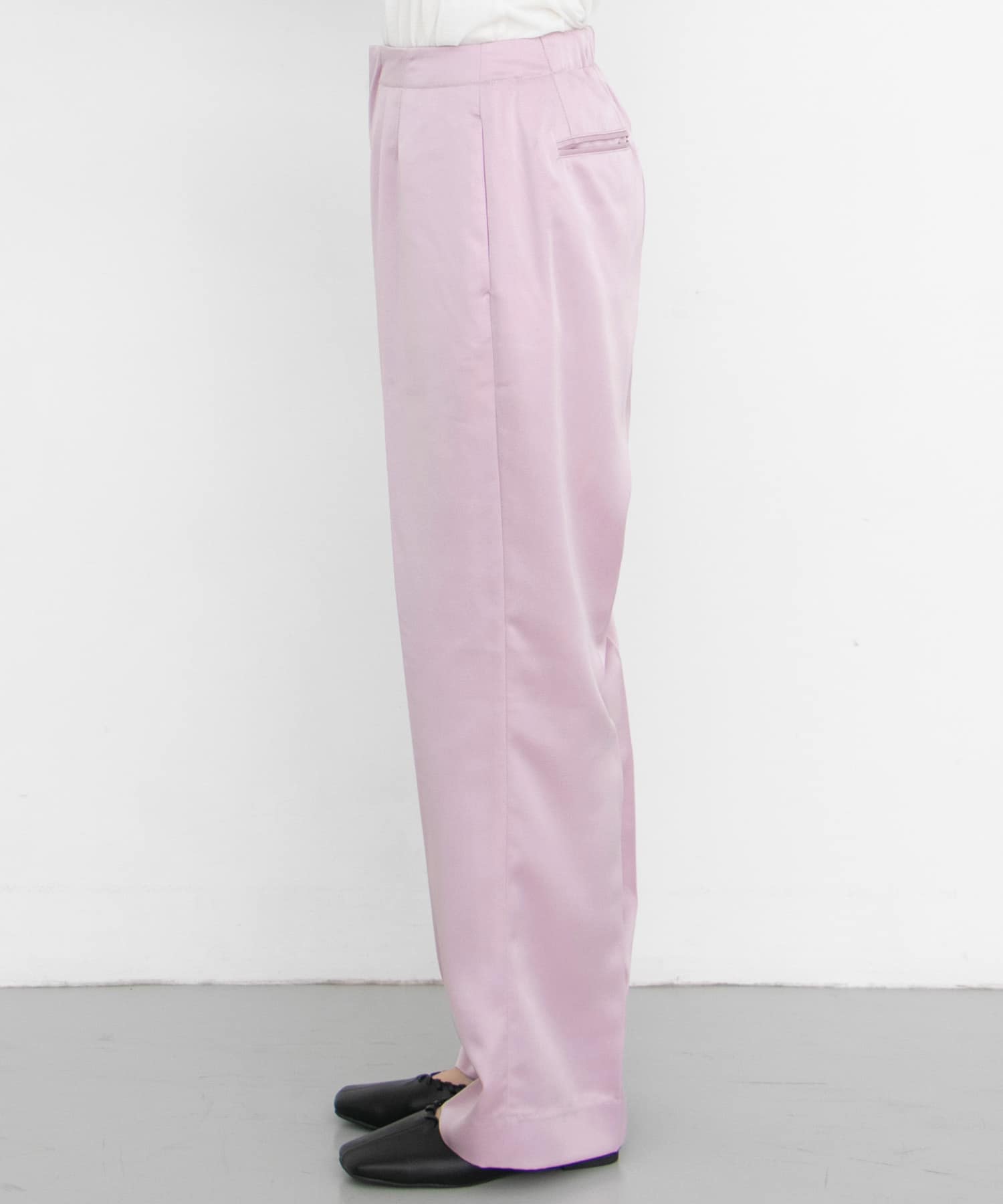 シャイニーセンタープレスパンツ∴ PINK 36