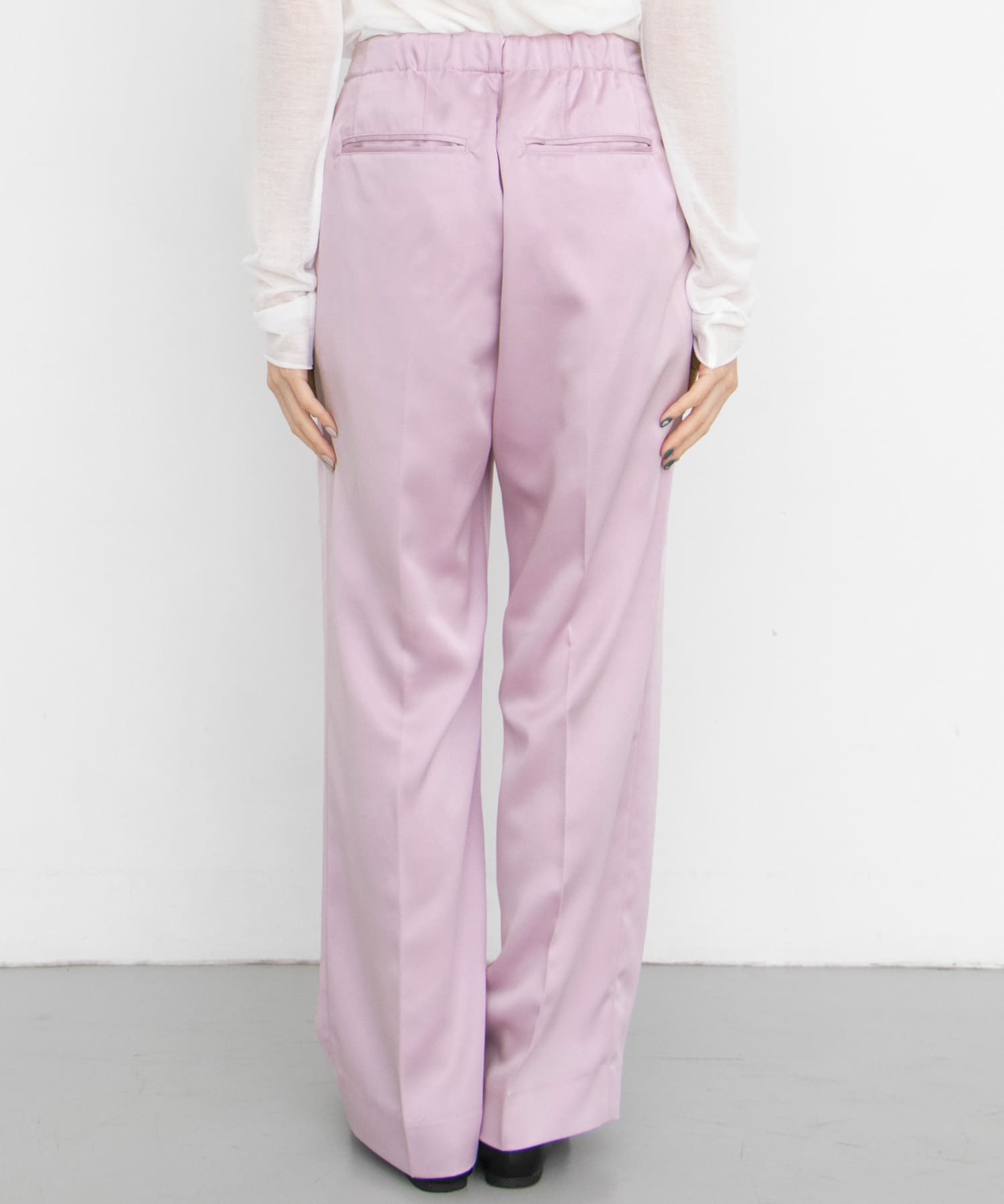 シャイニーセンタープレスパンツ∴ PINK 36