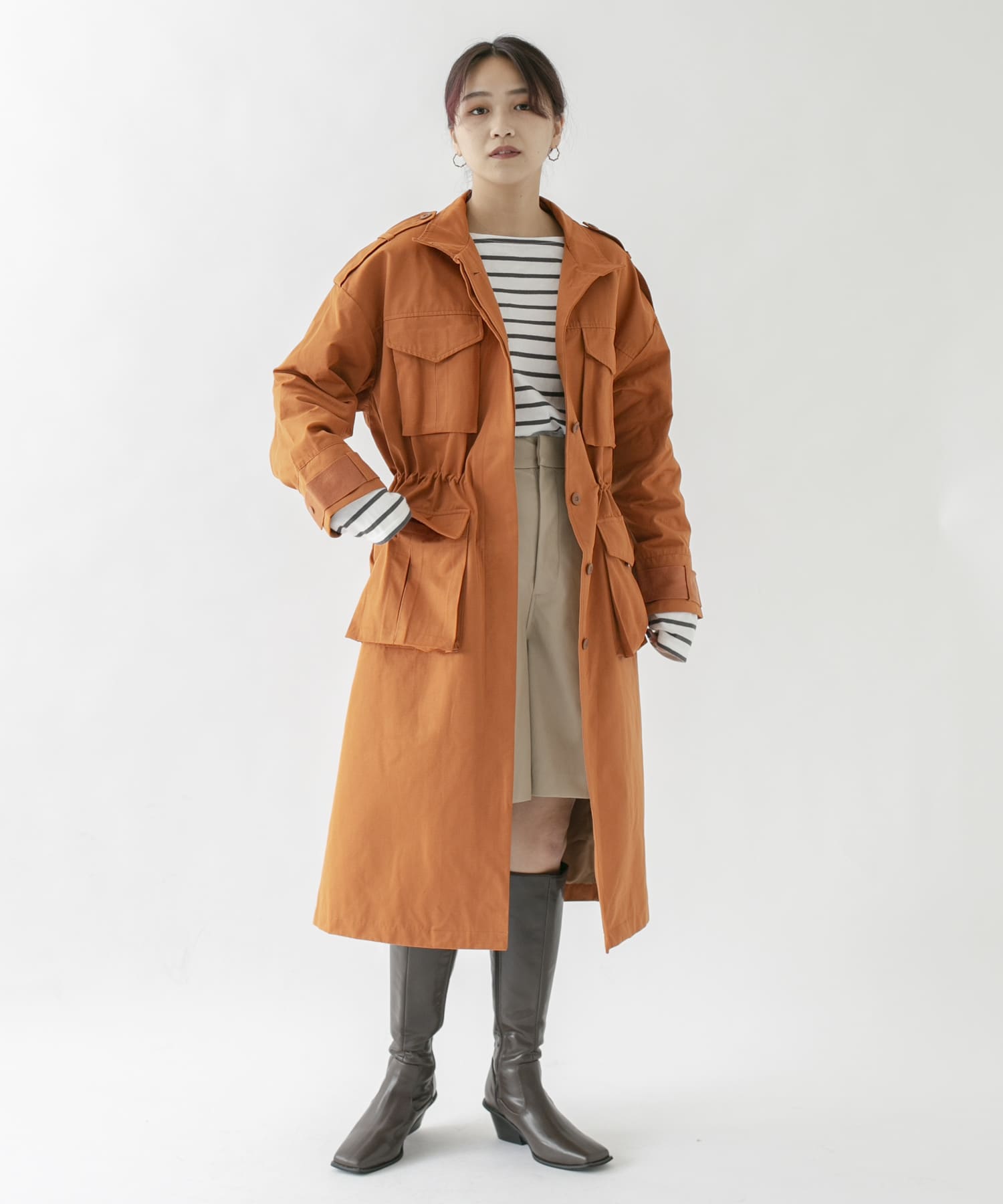 ドロストミリタリーコート ORANGE one