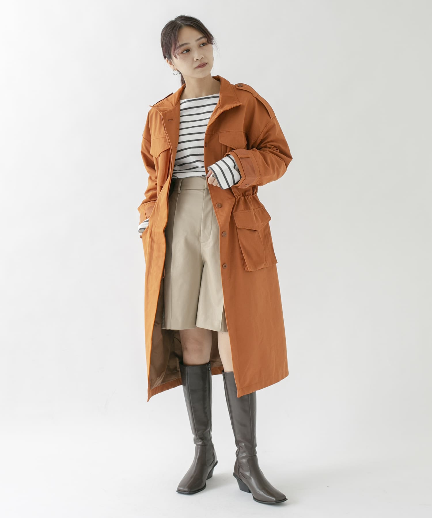 ドロストミリタリーコート ORANGE one