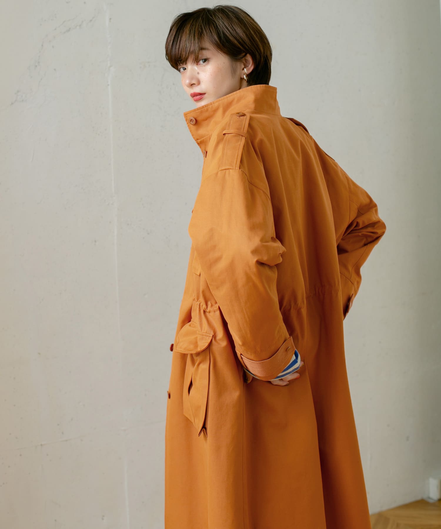 ドロストミリタリーコート ORANGE one