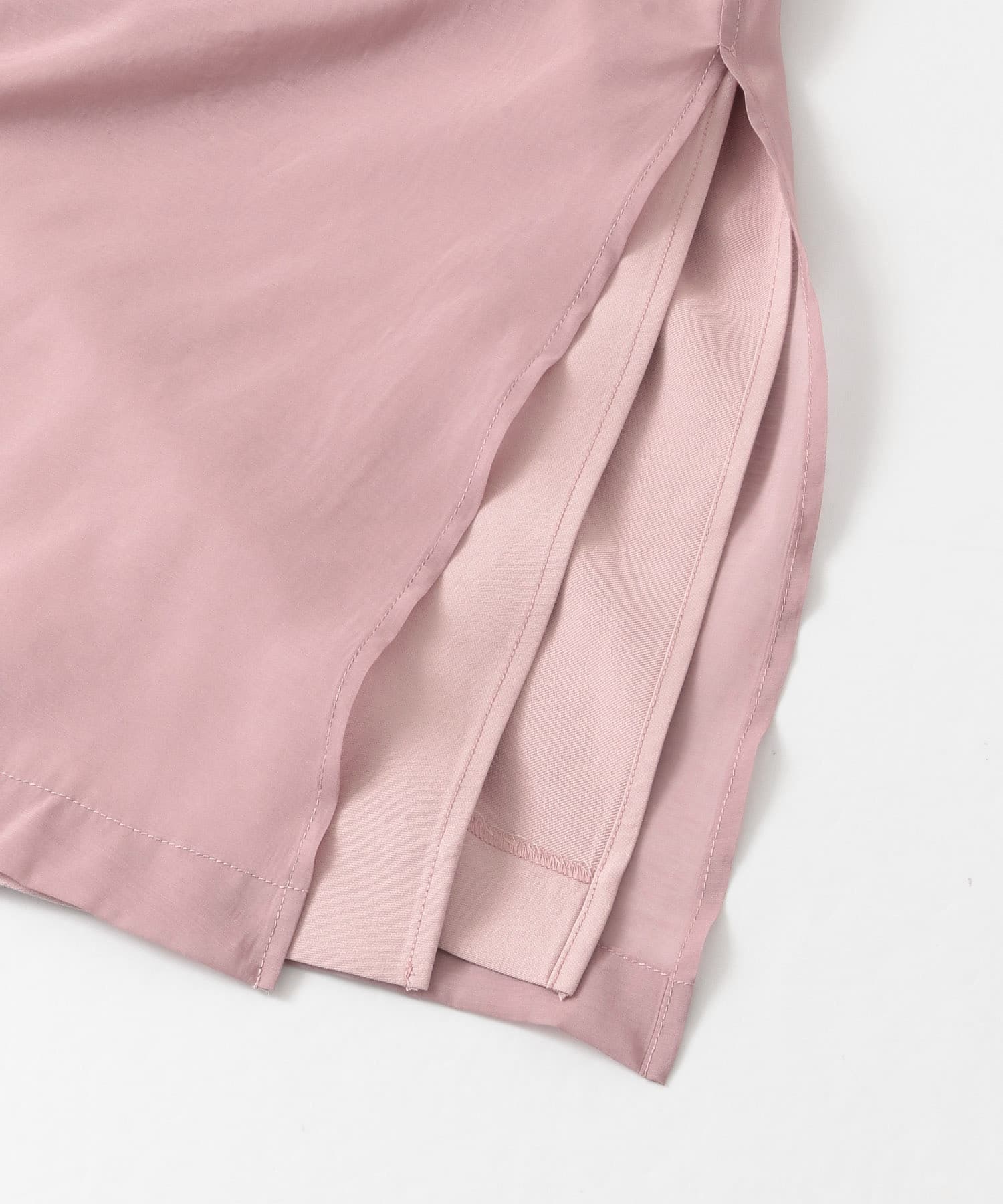 レイヤードフーディーコート PINK one