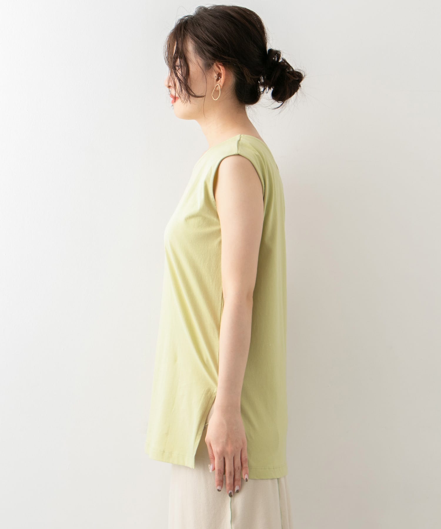 ウエストオープンドロストプルオーバー∴ LIME one