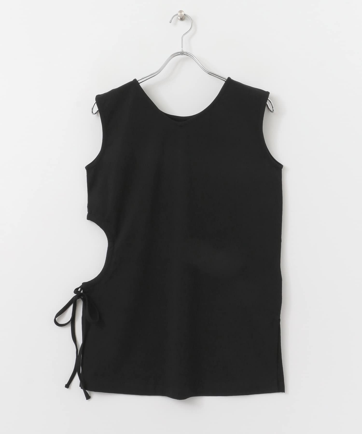 ウエストオープンドロストプルオーバー∴ BLACK one