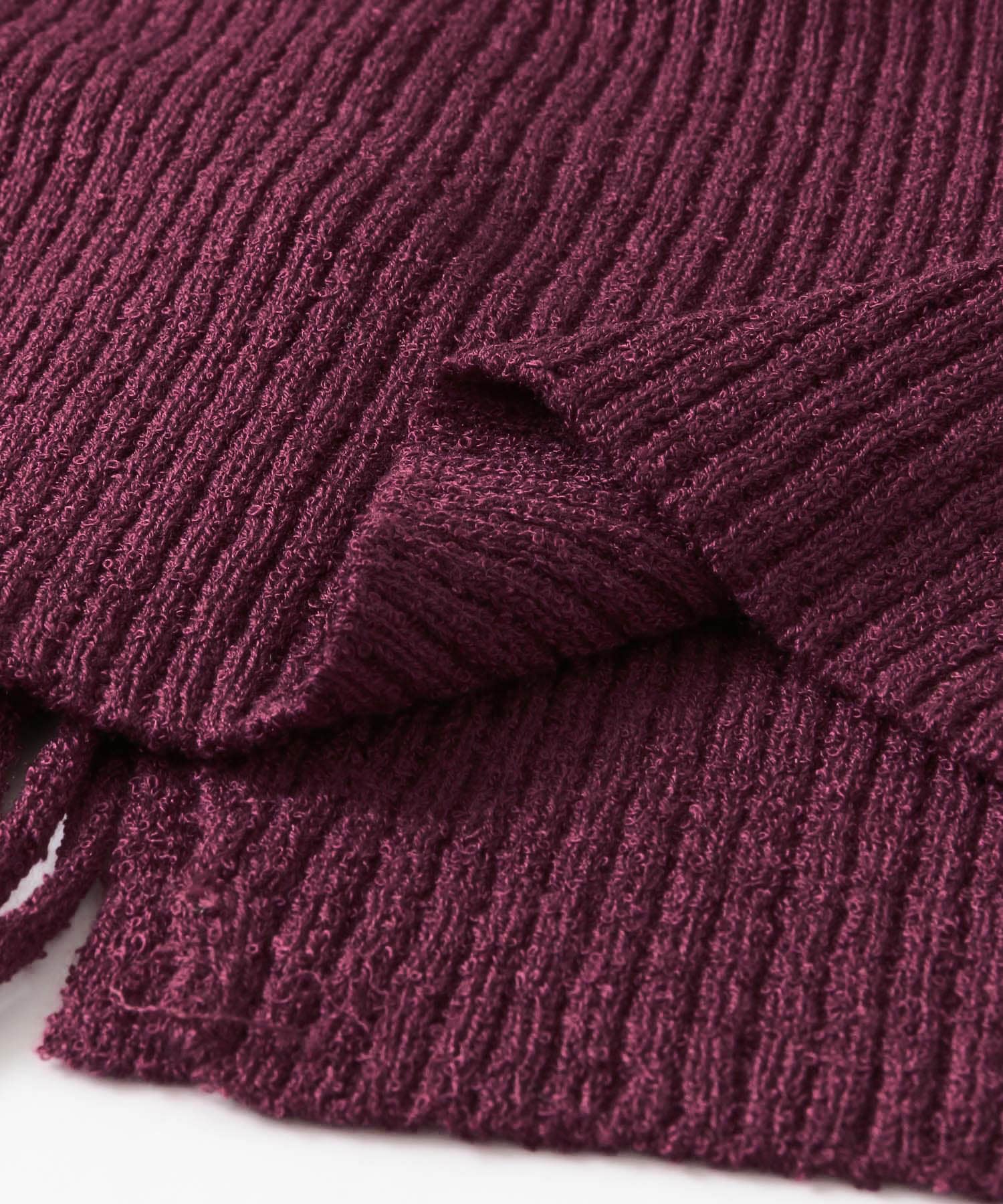 BACKレースアップニットプルオーバー∴ PURPLE one