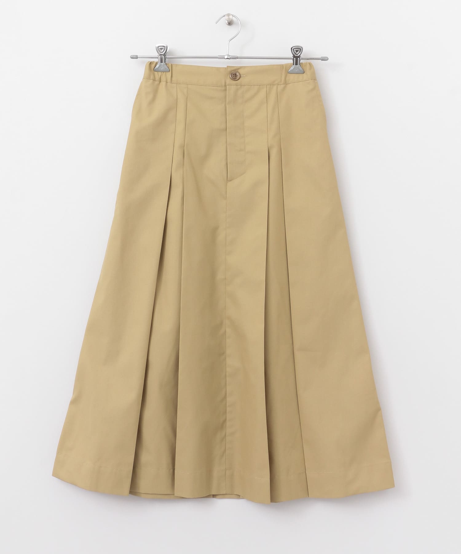 UR TECH ワイドタックスカート∴ BEIGE one