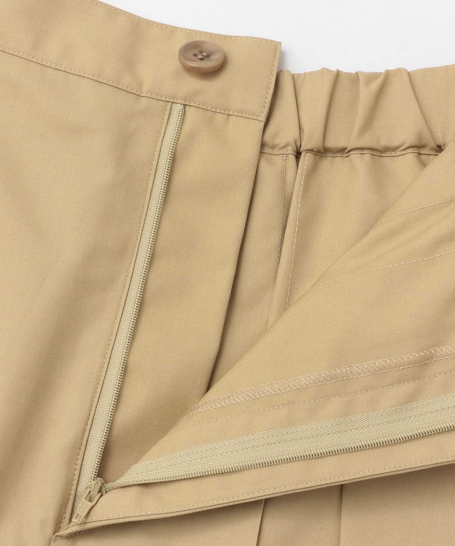 UR TECH ワイドタックスカート∴ BEIGE one