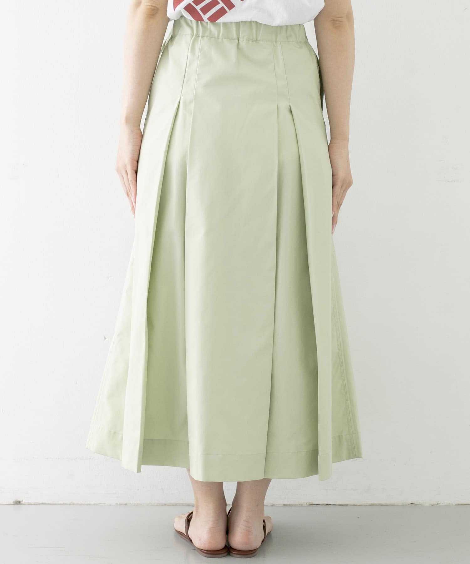 UR TECH ワイドタックスカート∴ MINT one