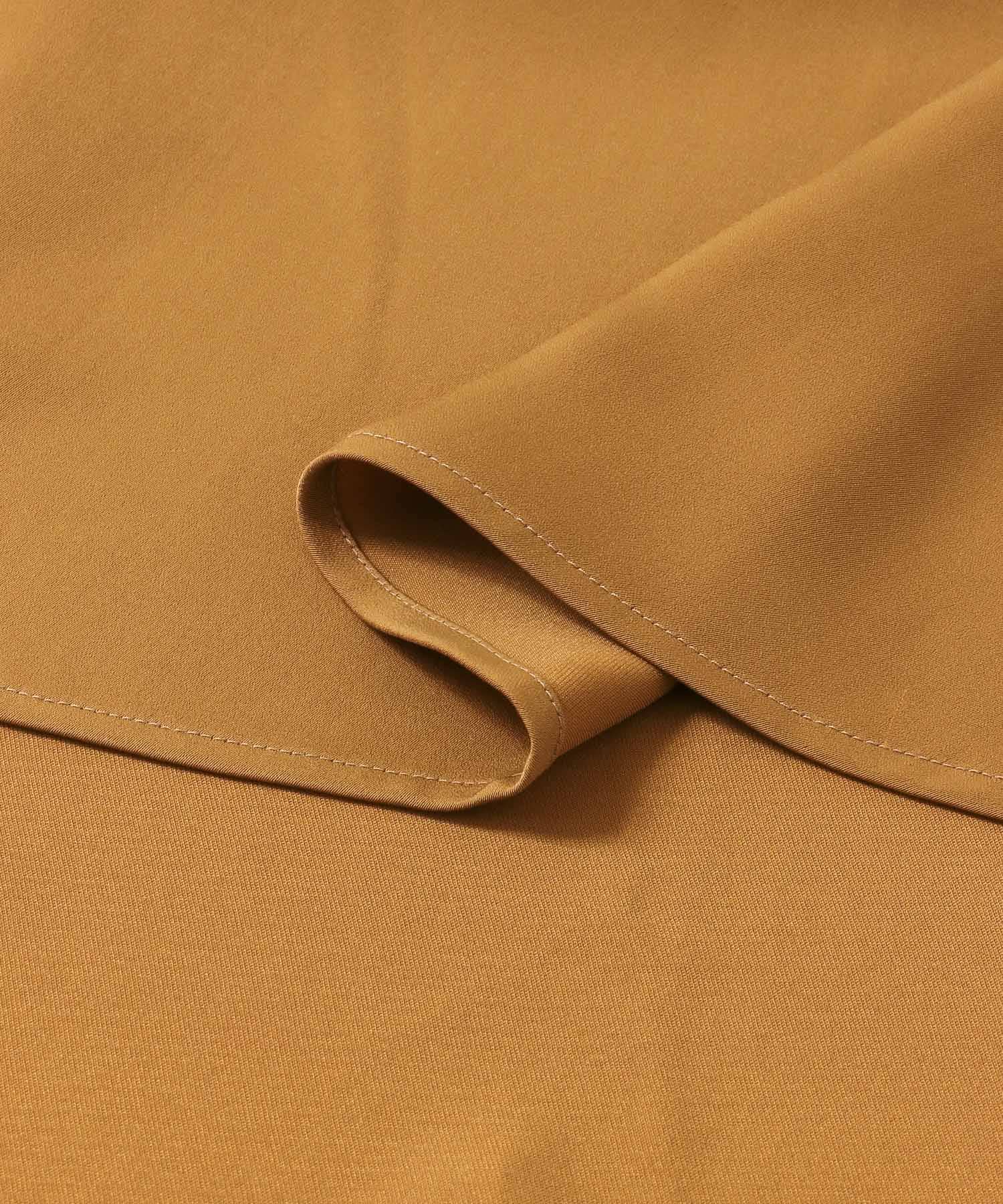 フロントボタンフレアースカート∴ BROWN one