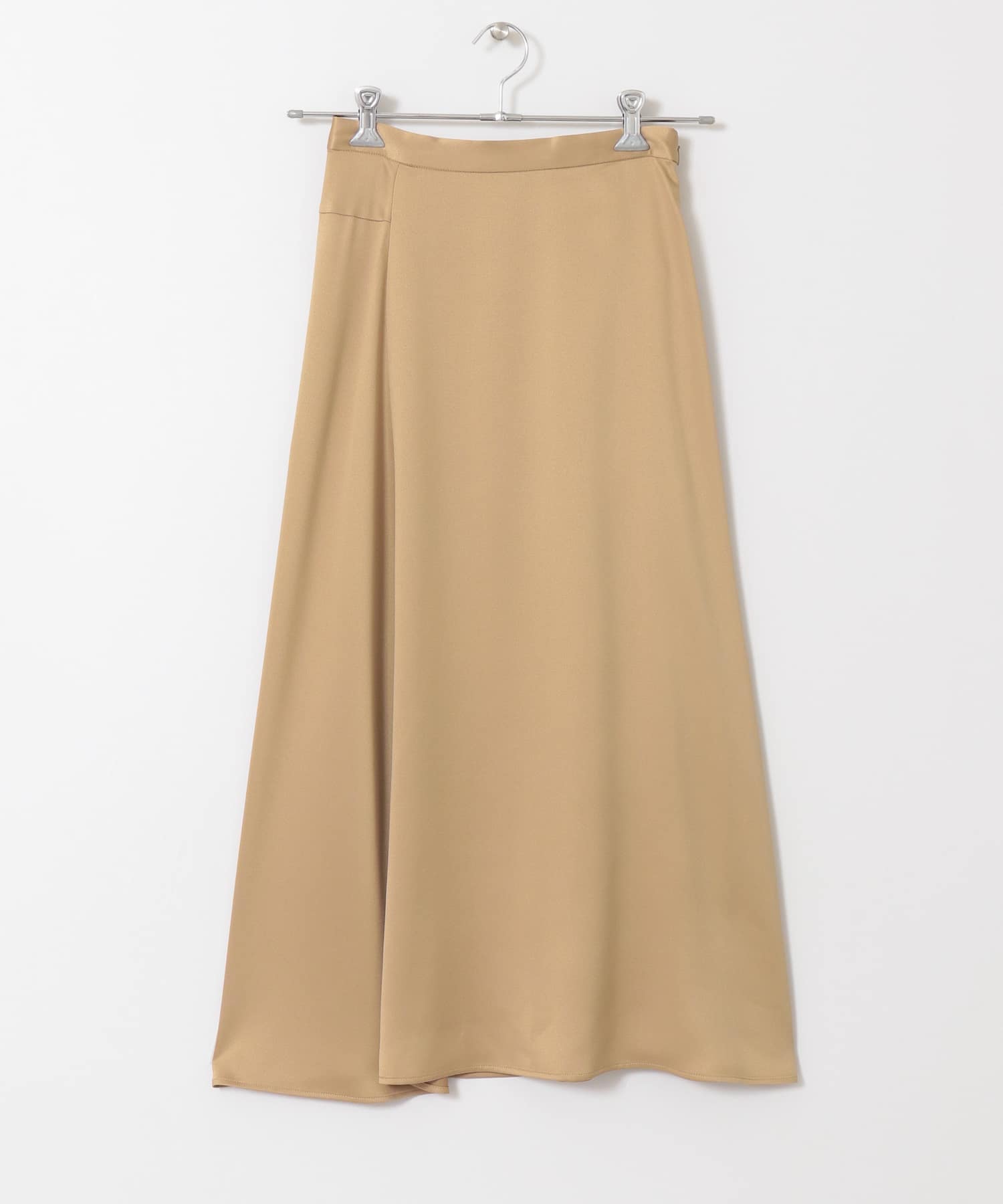 サテンAラインスカート BEIGE one