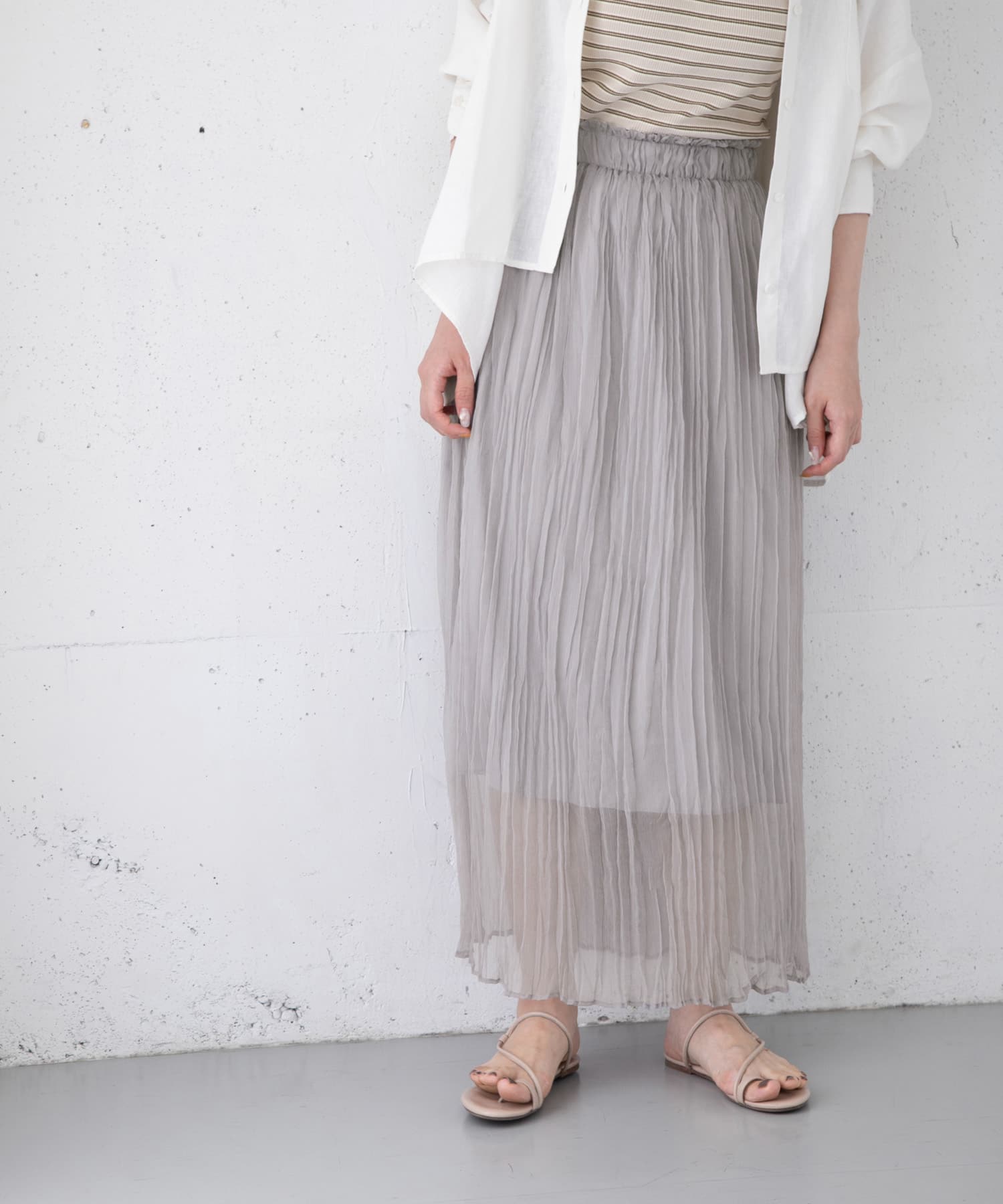 クリンクルシアースカート∴