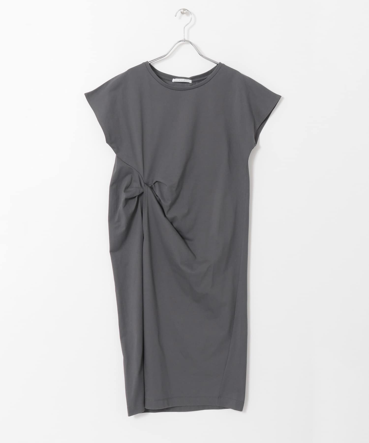 UR TECH スリットTシャツワンピース∴ CHARCOAL one